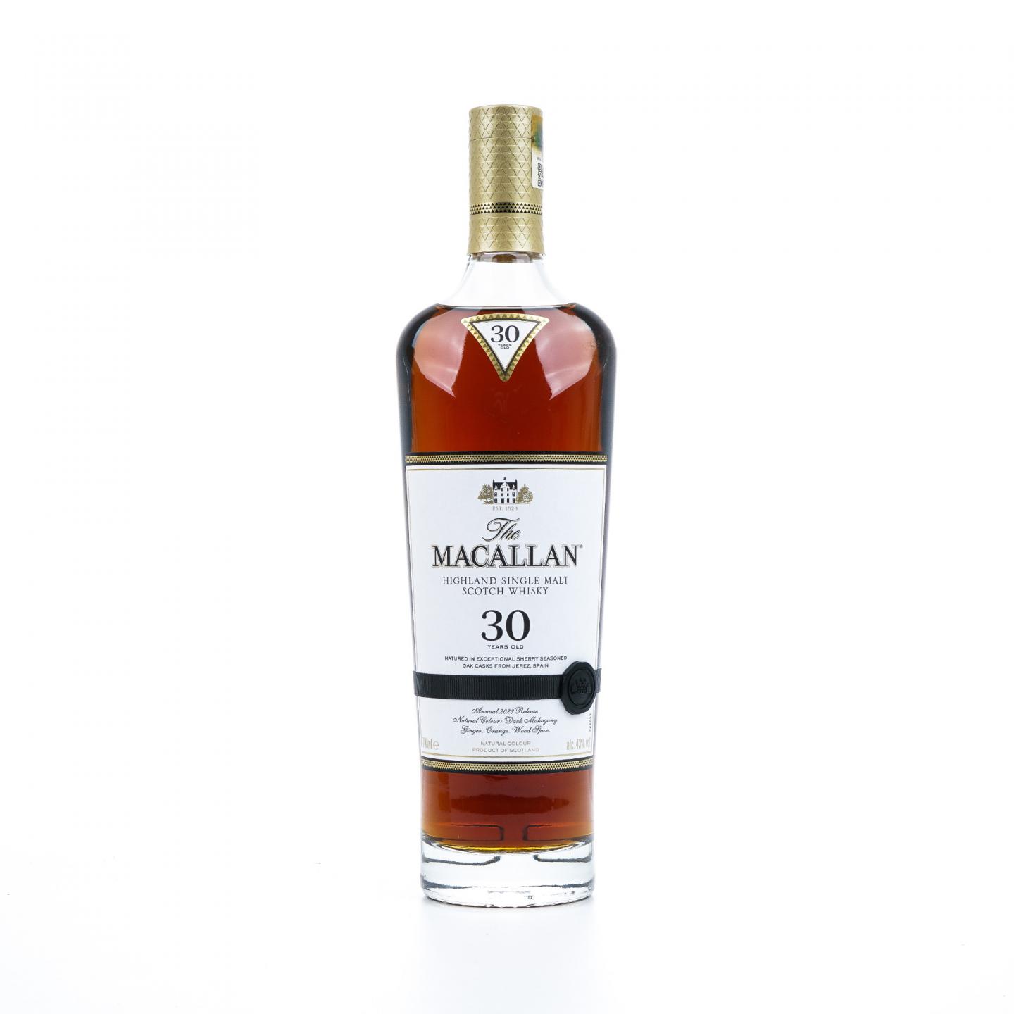【附X光图】Macallan 麦卡伦 30年 2023 雪莉桶 黑腰带 700ml