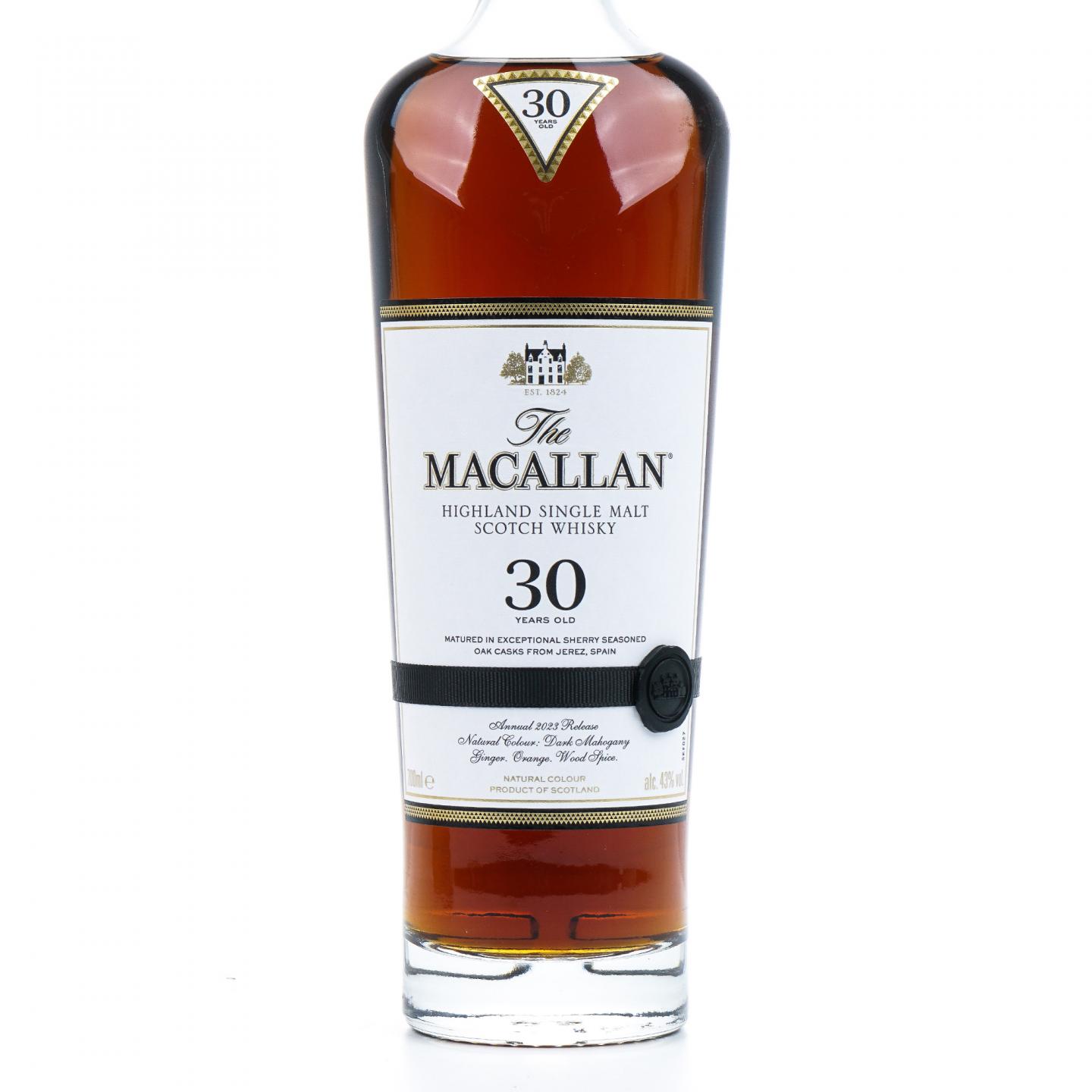 【附X光图】Macallan 麦卡伦 30年 2023 雪莉桶 黑腰带 700ml
