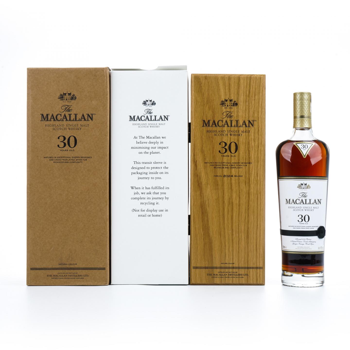 【附X光图】Macallan 麦卡伦 30年 2024 雪莉桶 黑腰带