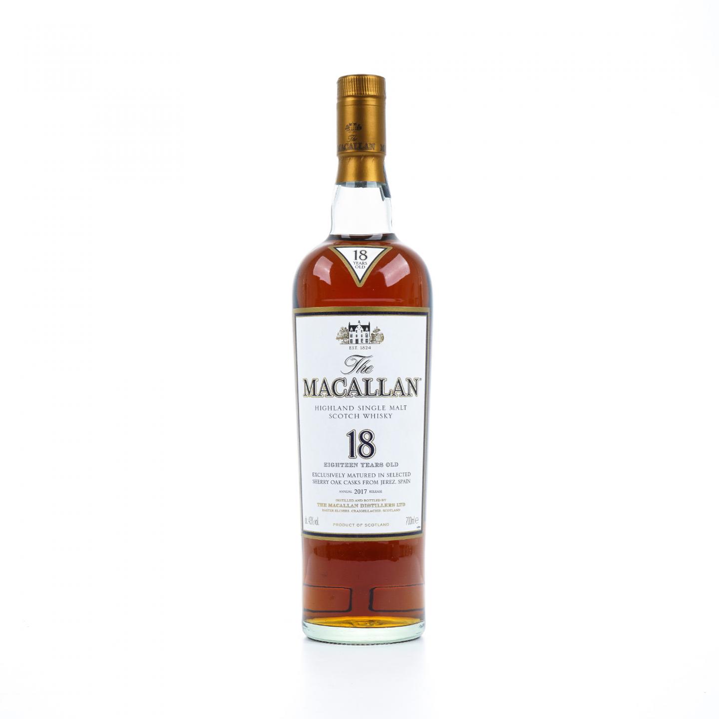 Macallan 麦卡伦 18年 2017 雪莉桶 43%Vol.