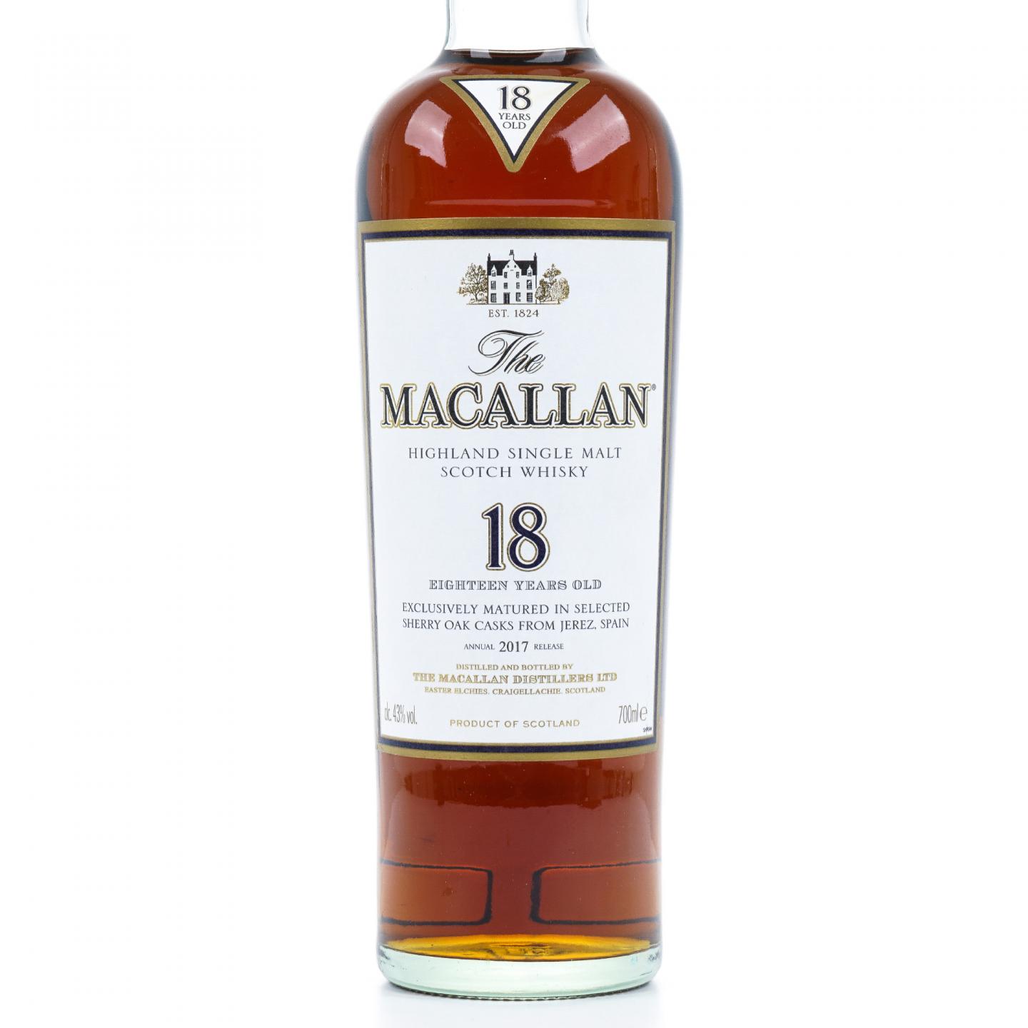 Macallan 麦卡伦 18年 2017 雪莉桶 43%Vol.