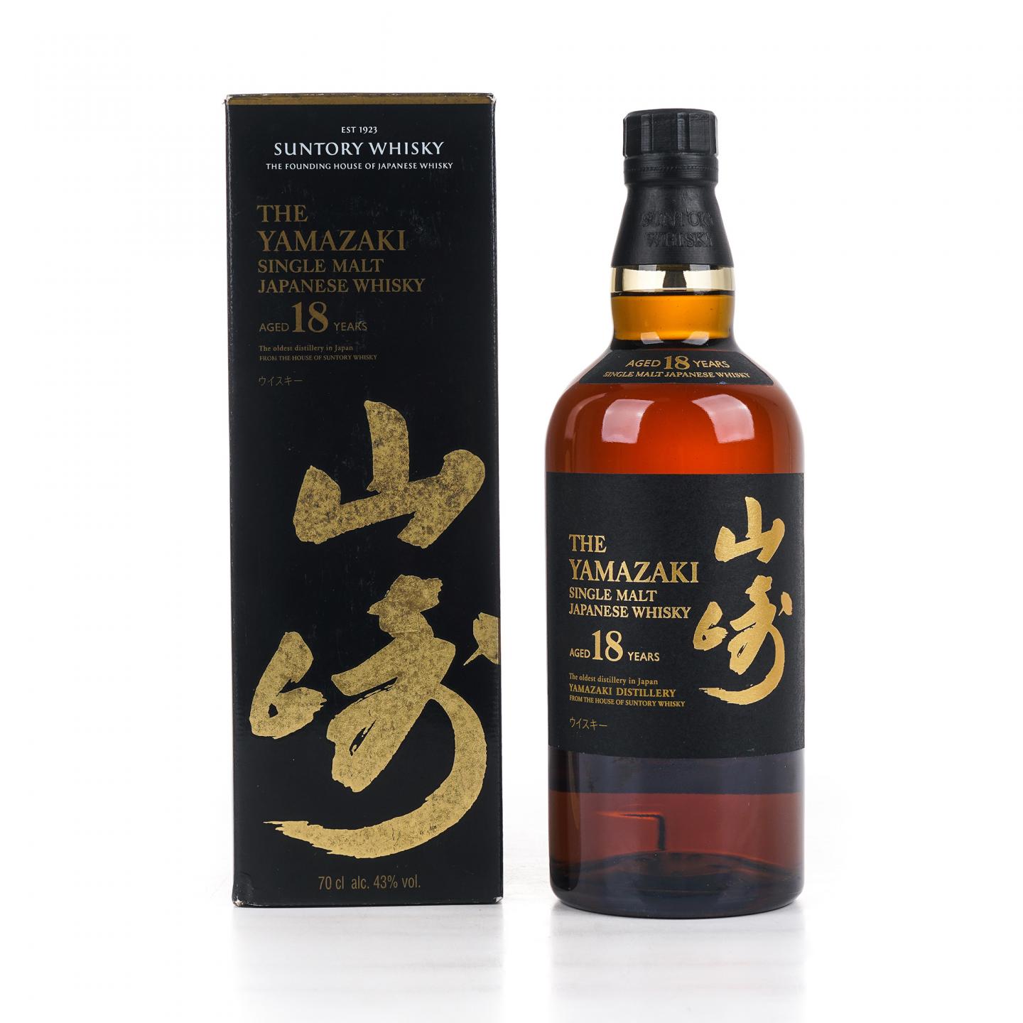 山崎 18年 金字黑标 single malt 43%Vol.