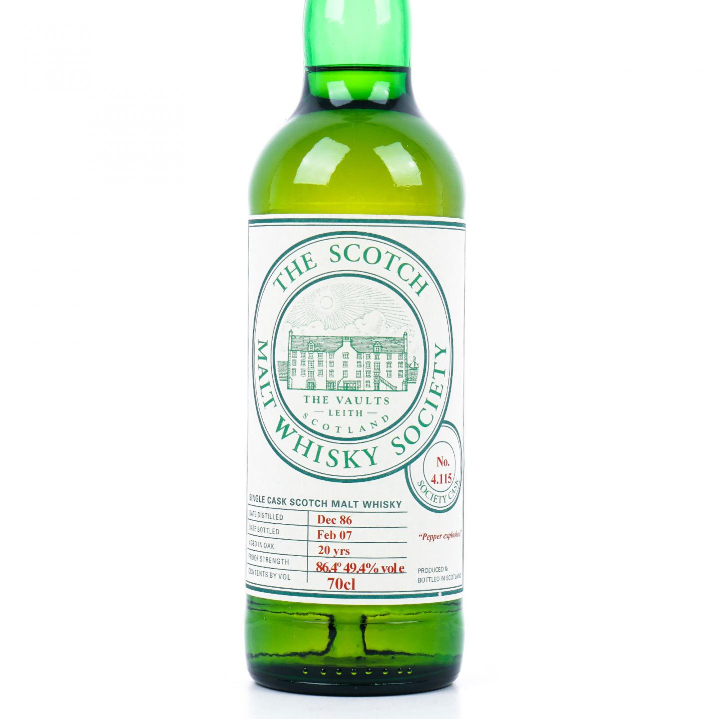 SMWS 4.115 高原骑士 20年 1986-2007 单桶