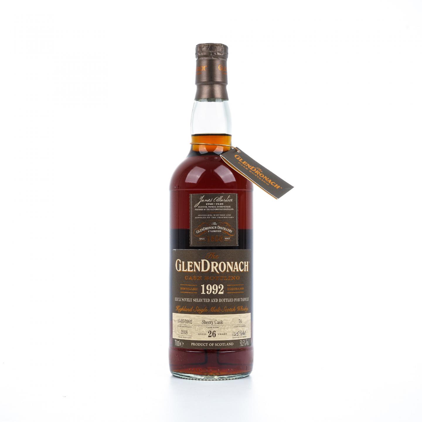 Glendronach 格兰多纳 26年 1992-2018 雪莉桶#74