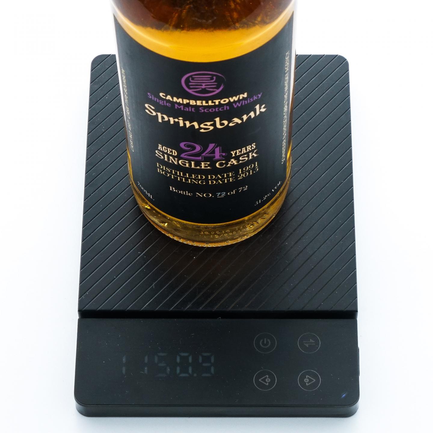 Springbank 云顶 24年 1991-2015 私人订制 桶号#97