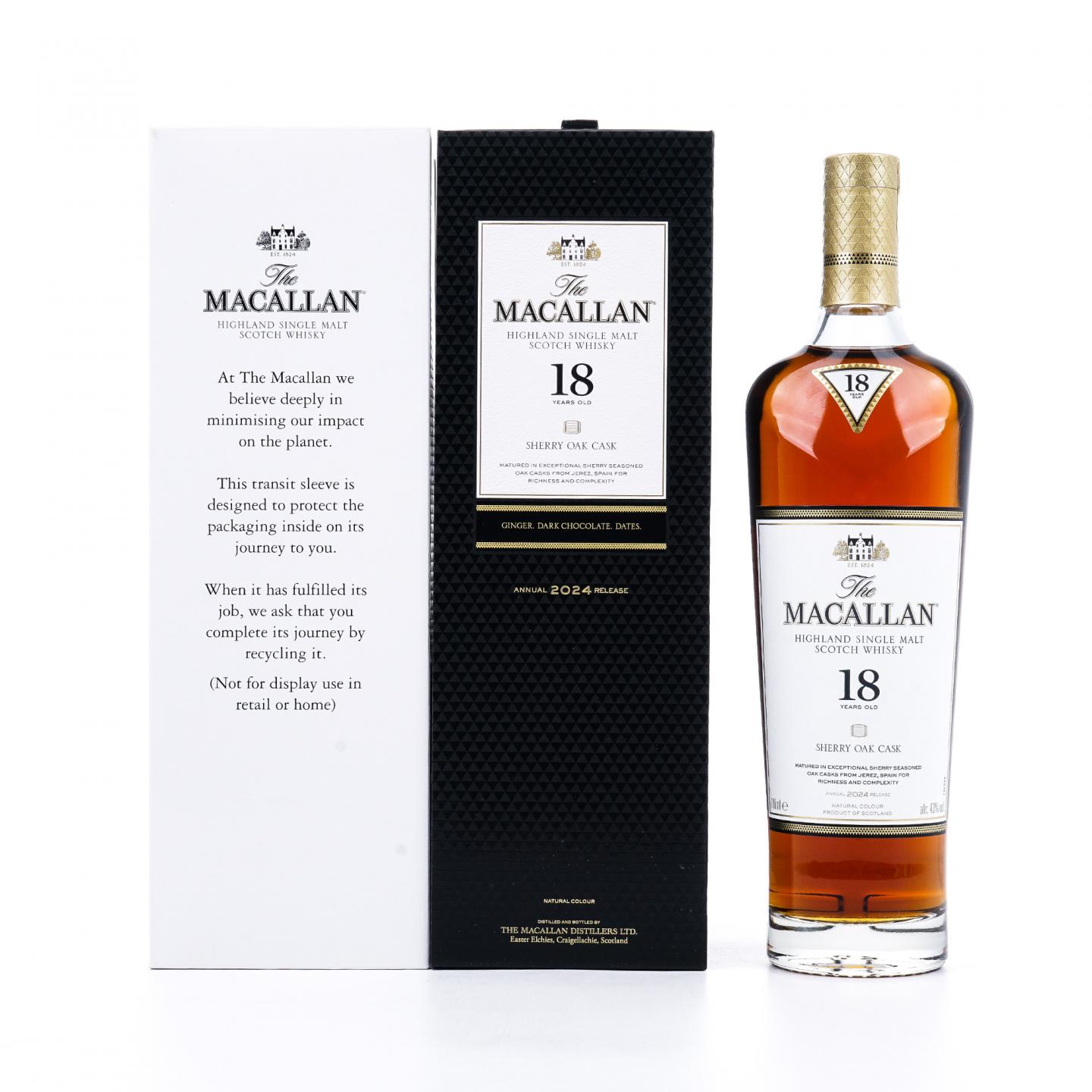 【附X光图】Macallan 麦卡伦 18年 2024 雪莉桶
