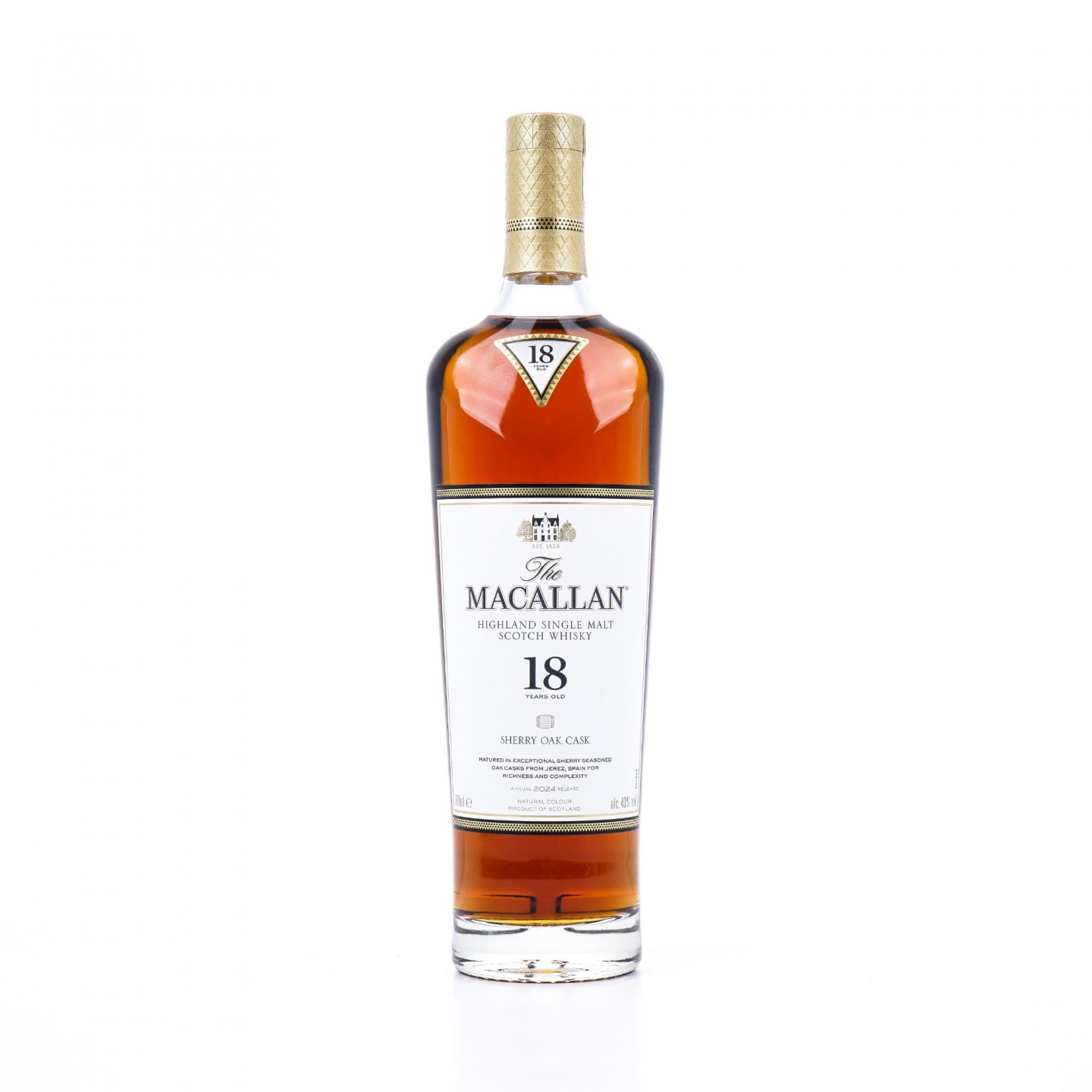 【附X光图】Macallan 麦卡伦 18年 2024 雪莉桶