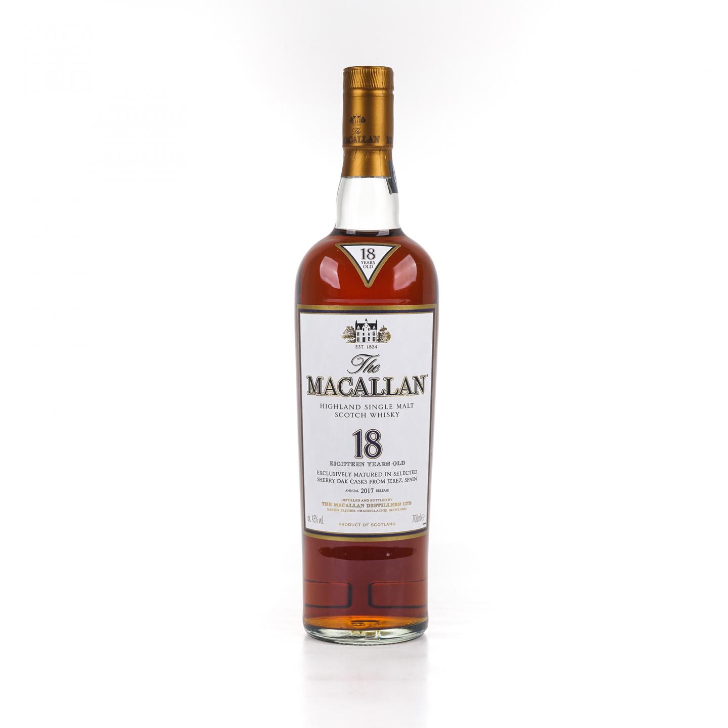 Macallan 麦卡伦 18年 2017 雪莉桶