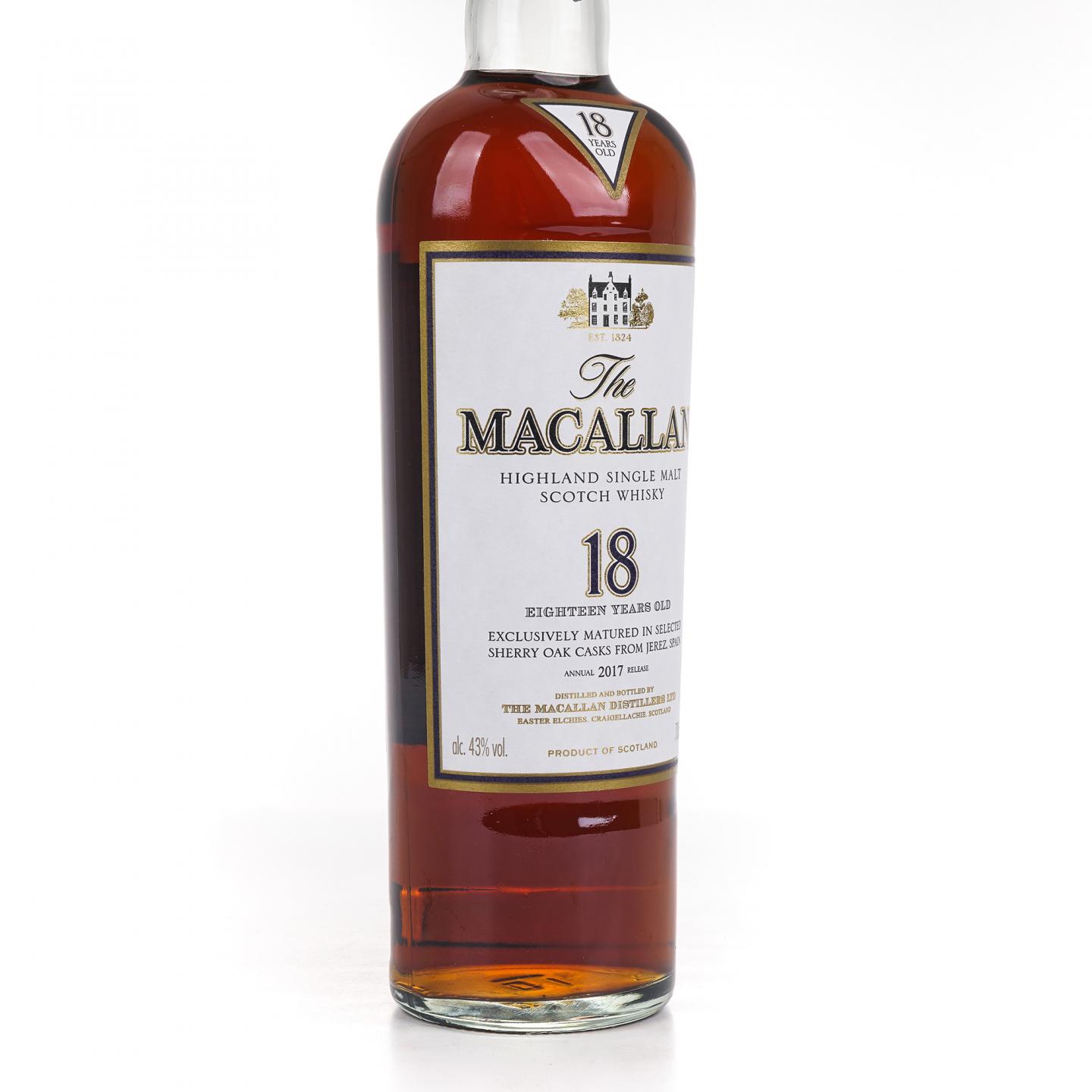 Macallan 麦卡伦 18年 2017 雪莉桶