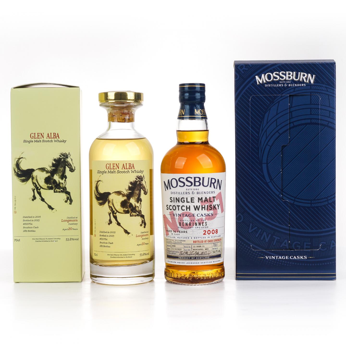 Longmorn 朗摩 20年 2005 一马当先/Benrinnes 本利林 14年 2008 2瓶组