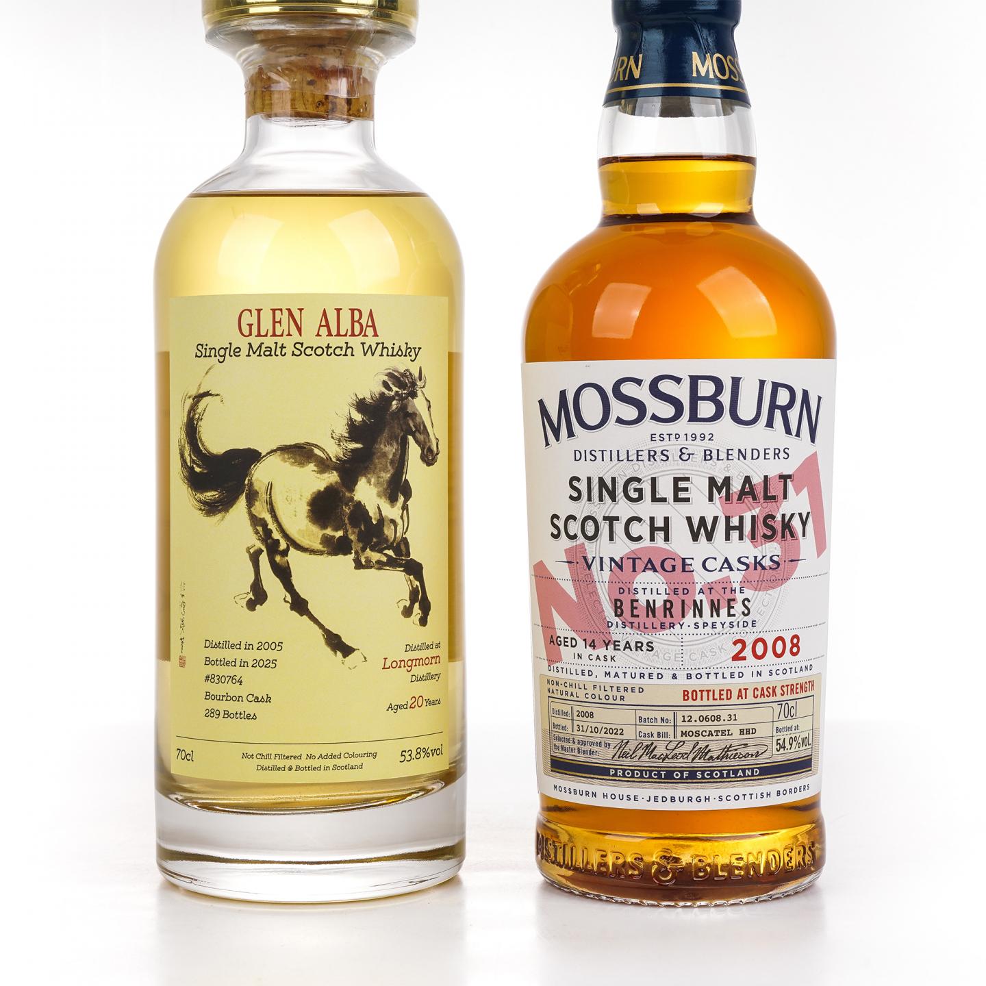 Longmorn 朗摩 20年 2005 一马当先/Benrinnes 本利林 14年 2008 2瓶组