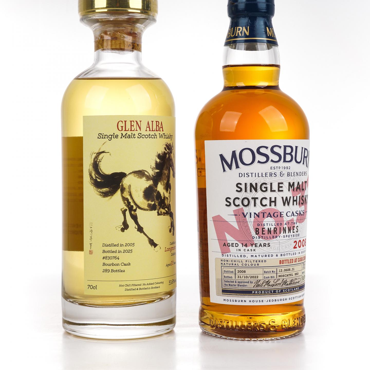 Longmorn 朗摩 20年 2005 一马当先/Benrinnes 本利林 14年 2008 2瓶组