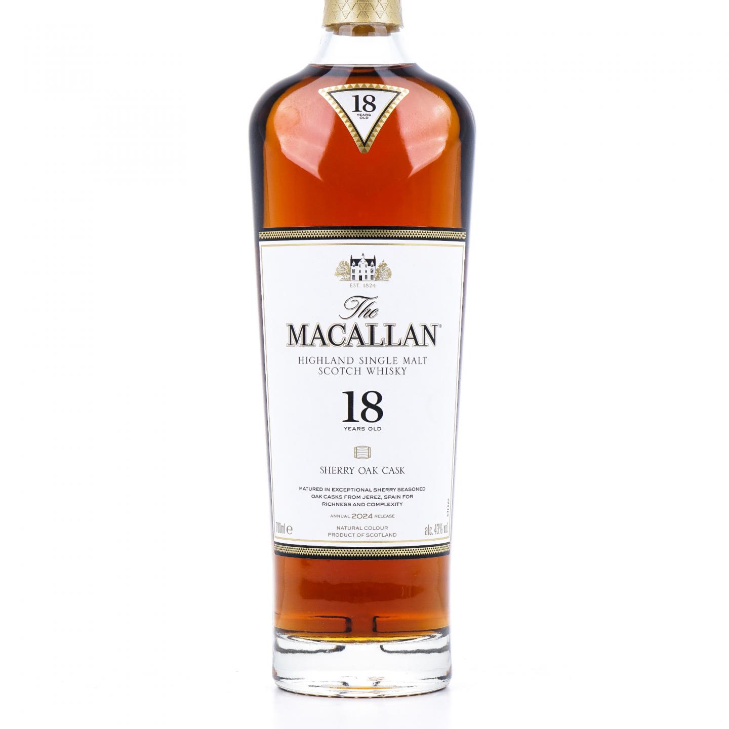 【附X光图】Macallan 麦卡伦 18年 2024 雪莉桶 700ml