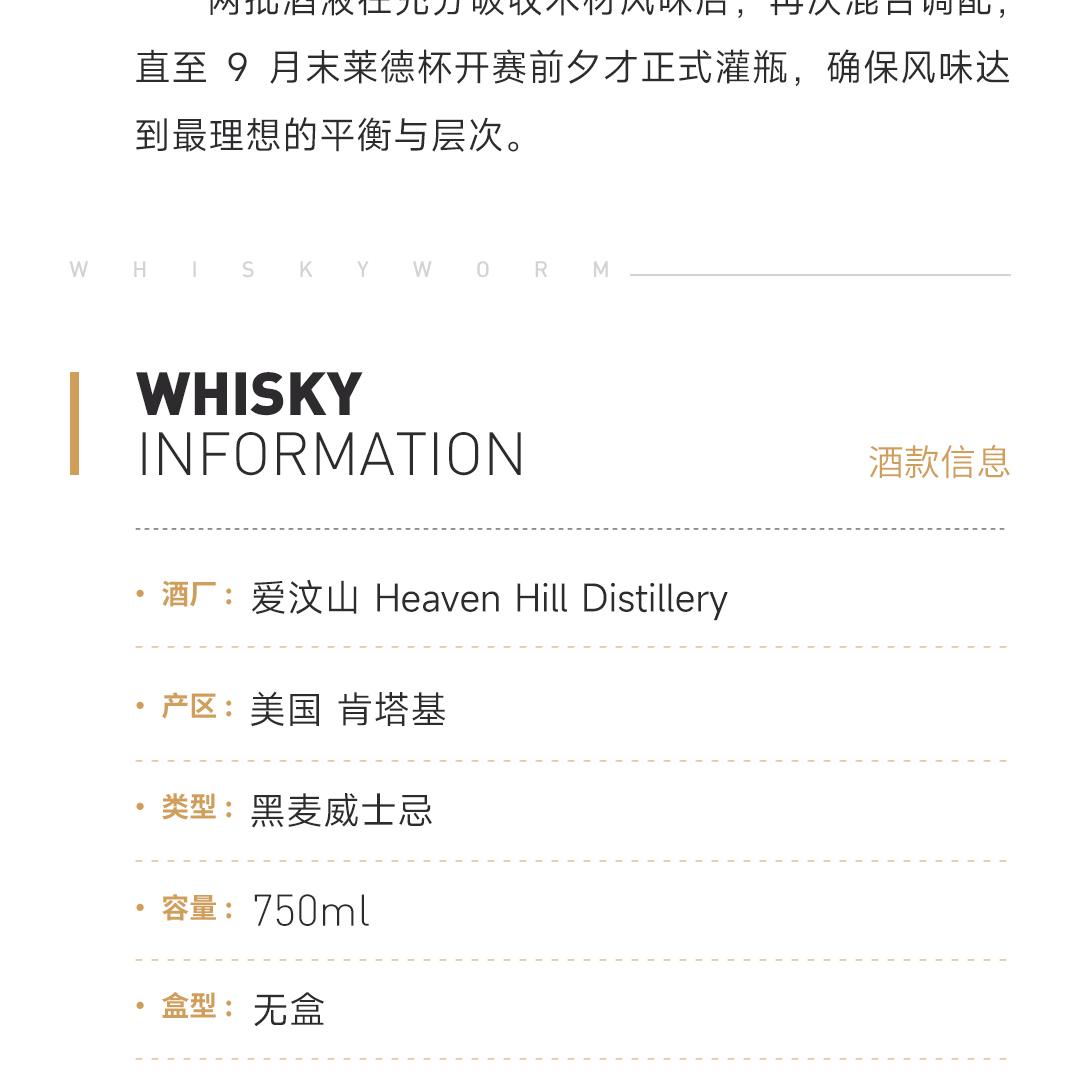 【莱德杯限定版】Elijah Craig 爱利加2025莱德杯限定版·纽约之灵 小批量波本威士忌