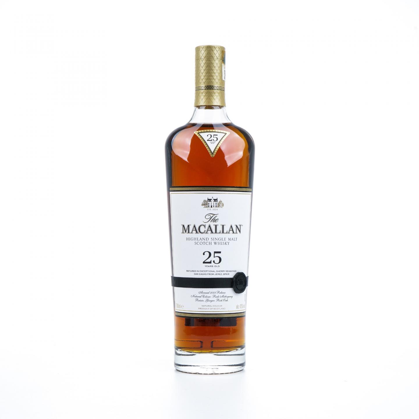 【附X光图】Macallan 麦卡伦 25年 2023 黑腰带 雪莉桶 木礼盒