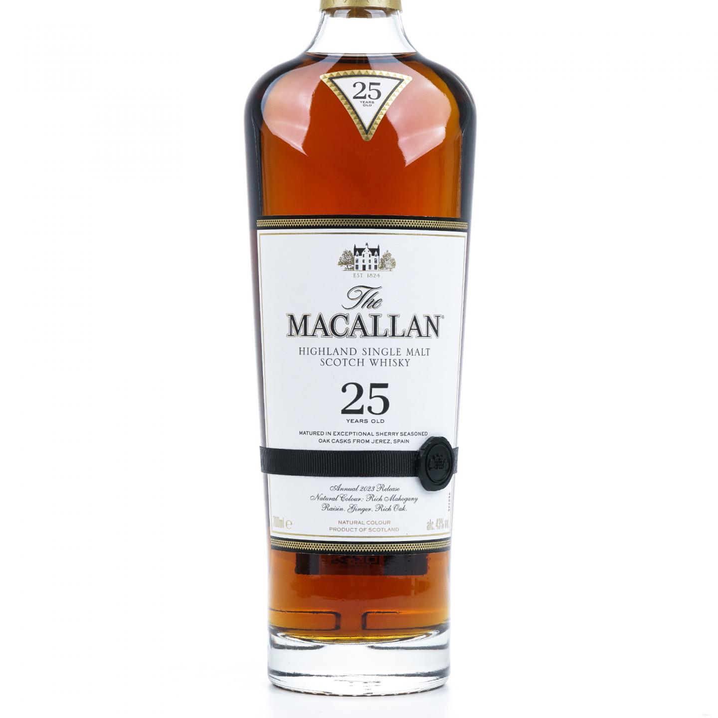 【附X光图】Macallan 麦卡伦 25年 2023 黑腰带 雪莉桶 木礼盒