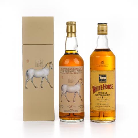 格兰纳里奇 25年 爱乌罕四骏图之超洱骢/白马 8年 700ml+750ml 2瓶组