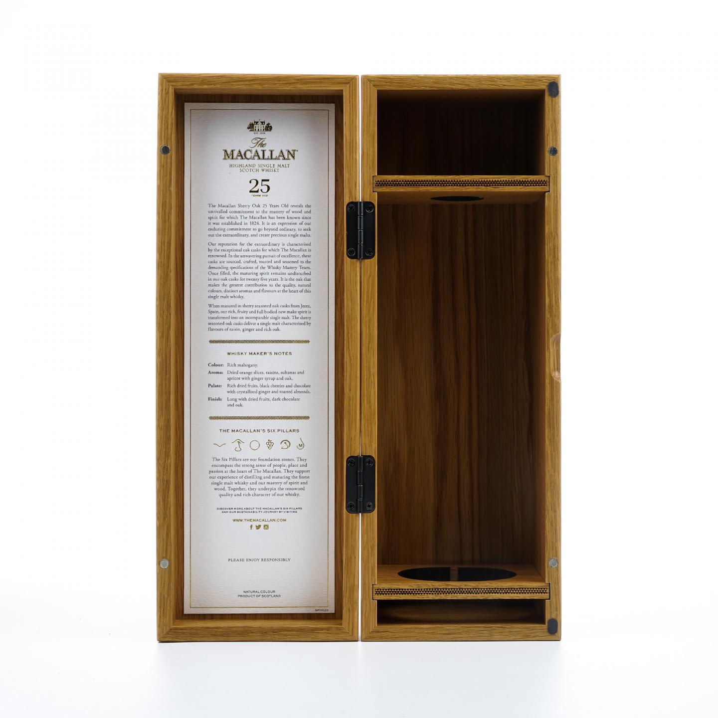 【附X光图】Macallan 麦卡伦 25年 2023 雪莉桶 黑腰带 木礼盒 700ml