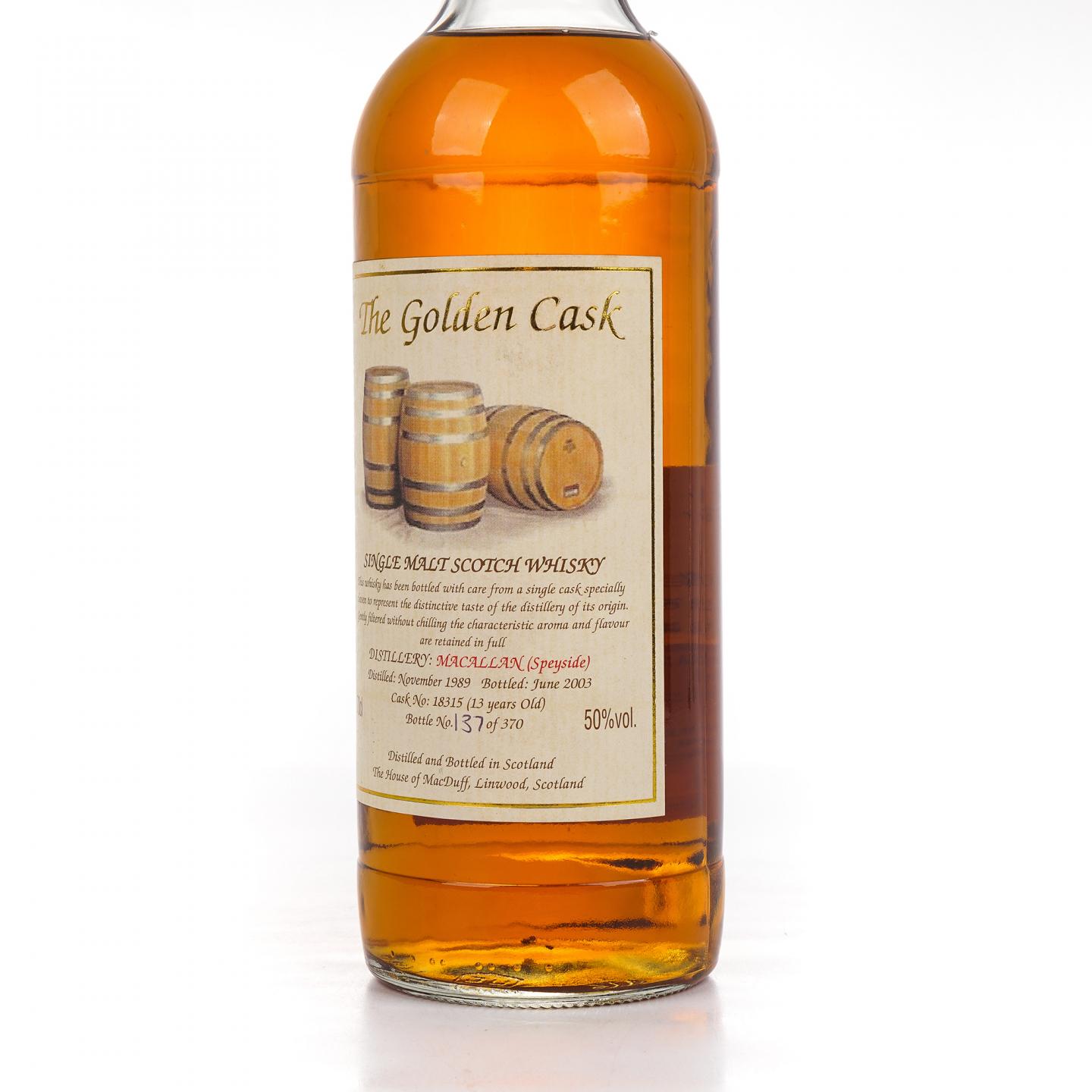 Macallan 麦卡伦 13年 1989-2003 The Golden Cask