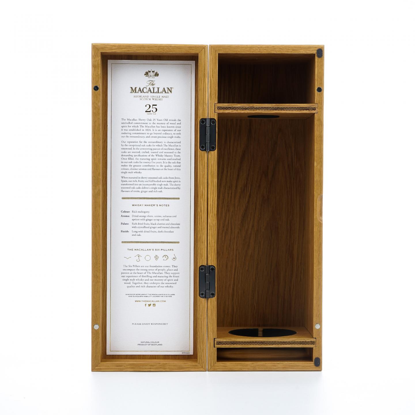 【附X光图】Macallan 麦卡伦 25年 2023 雪莉桶 黑腰带 木礼盒 700ml