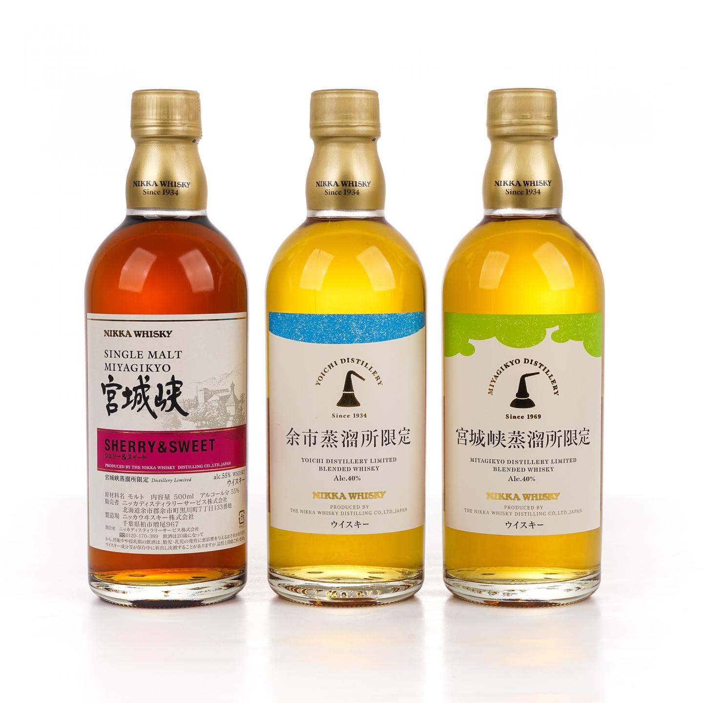 余市/宫城峡蒸馏所限定 调和/单麦 500ml *3支组