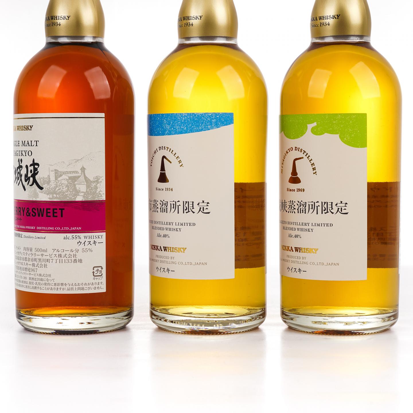 余市/宫城峡蒸馏所限定 调和/单麦 500ml *3支组