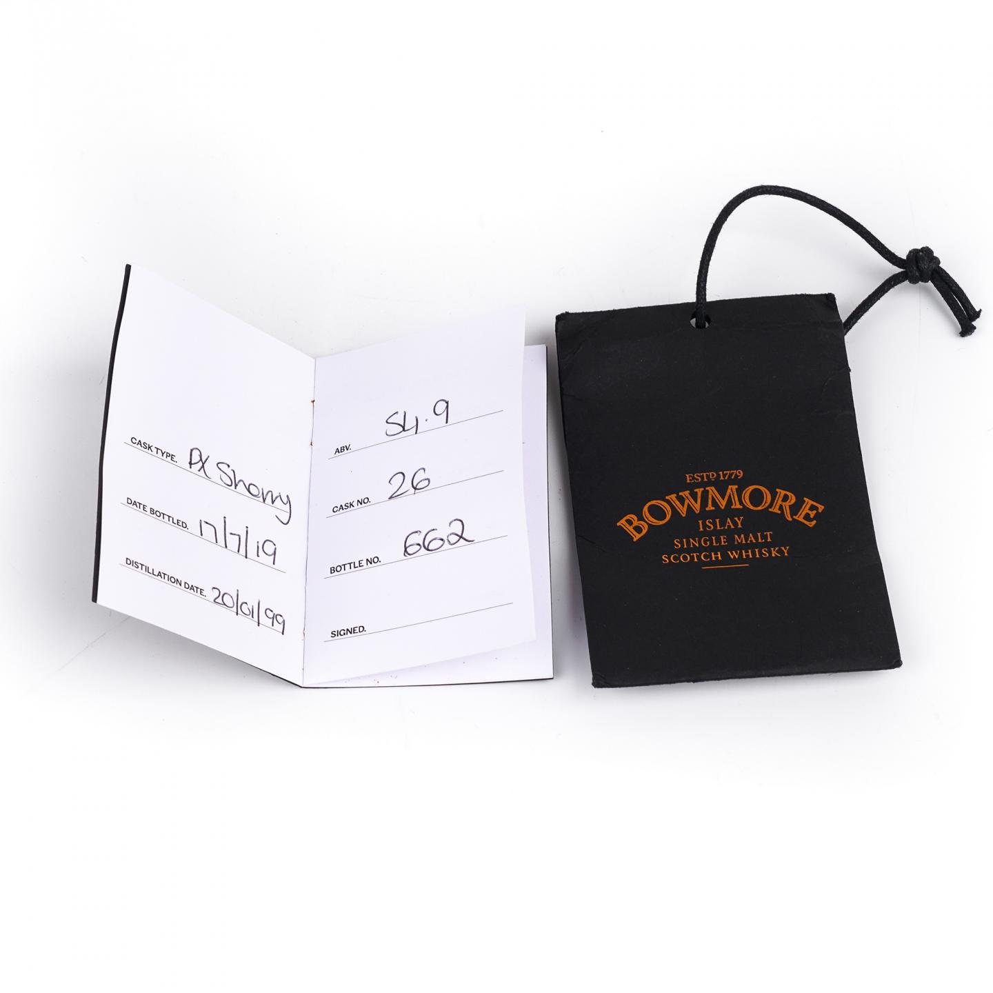 Bowmore 波摩 1999-2019 手工瓶 PX雪莉桶#26