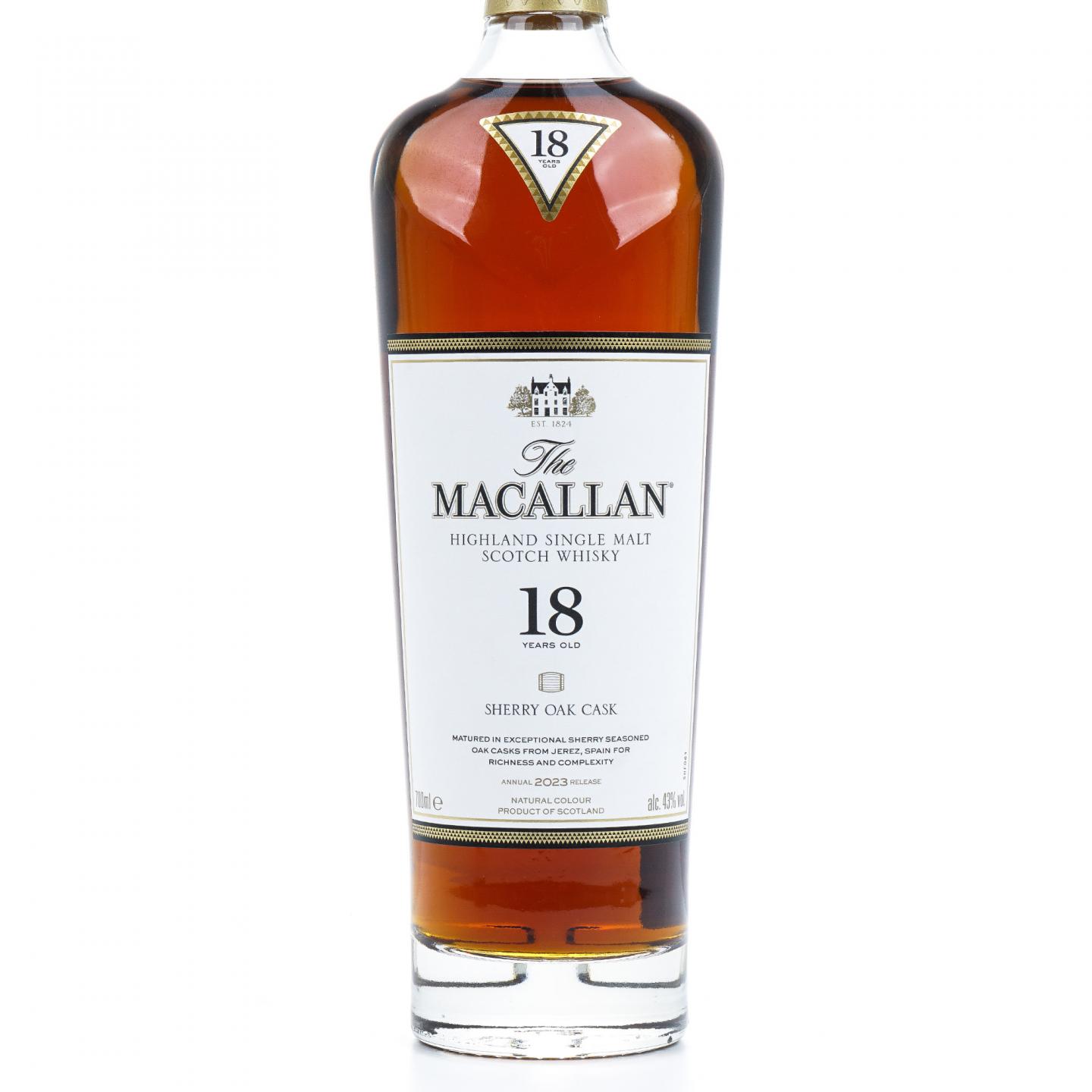 【附X光图】Macallan 麦卡伦 18年 2023 雪莉桶