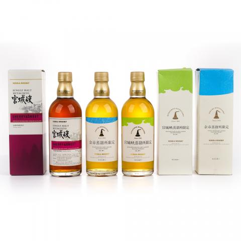 余市/宫城峡蒸馏所限定 调和/单麦 500ml *3支组