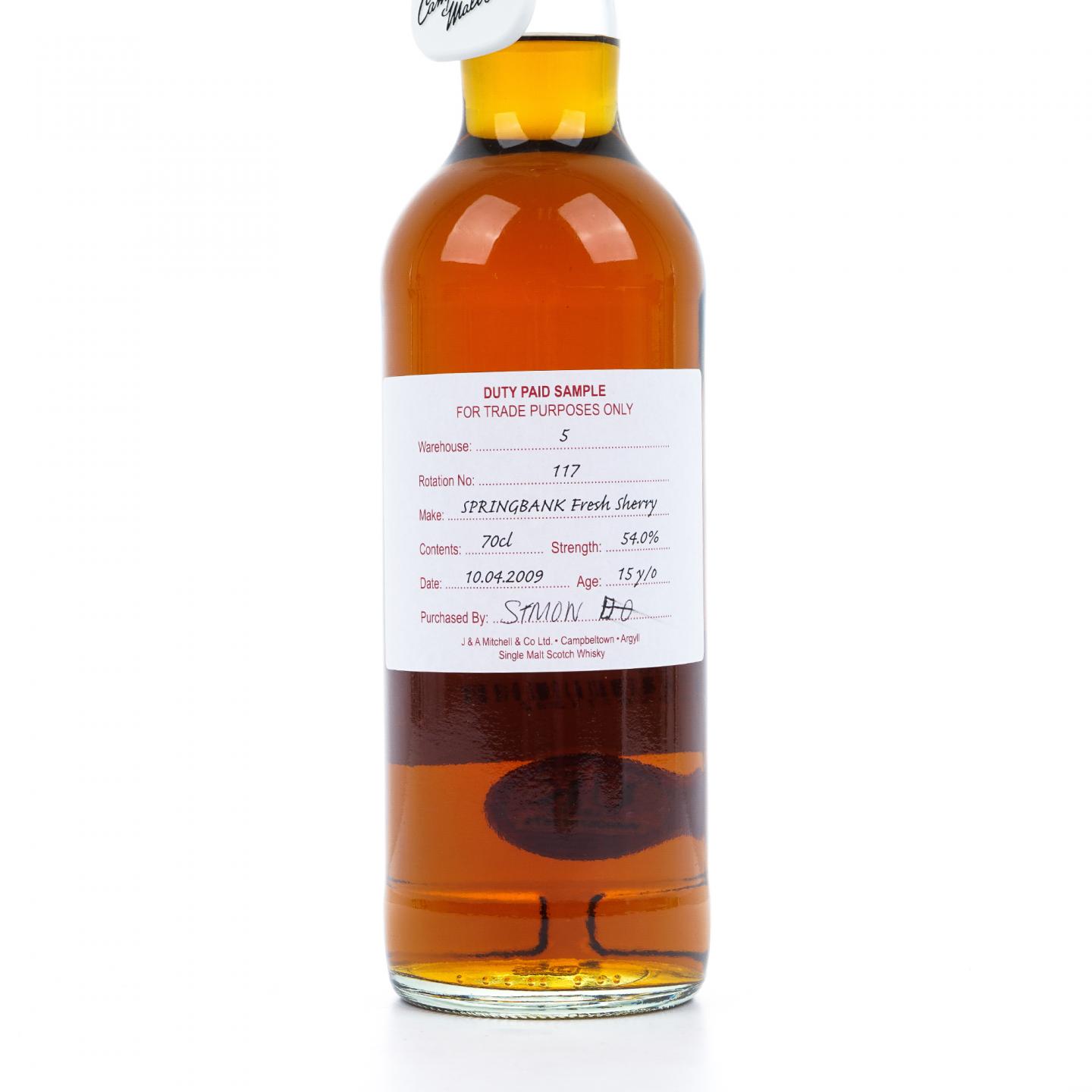 Springbank 云顶 15年 2009 完税瓶 新鲜雪莉桶