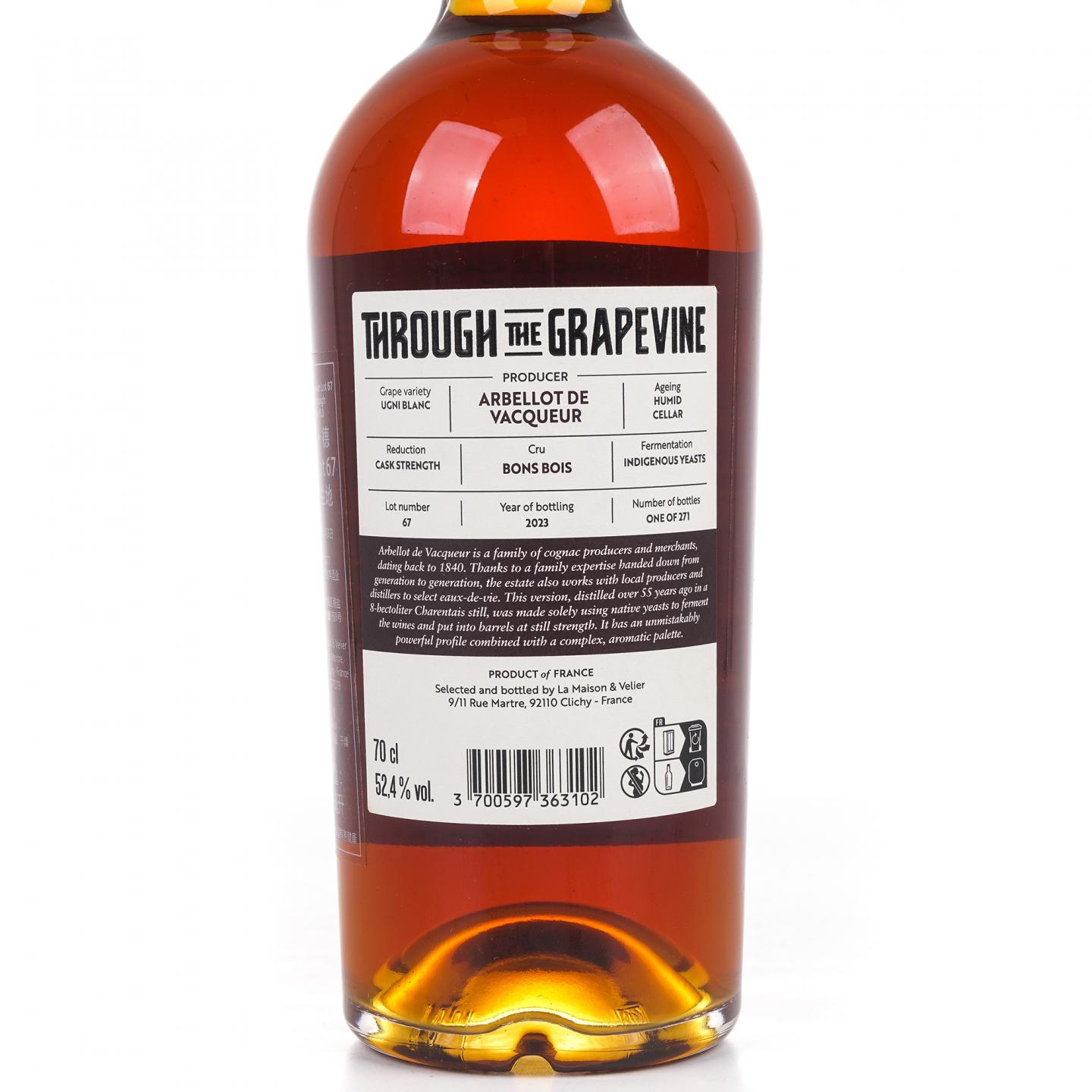 Arbellot de Vacqueur 2023 干邑 单桶 Lot 67