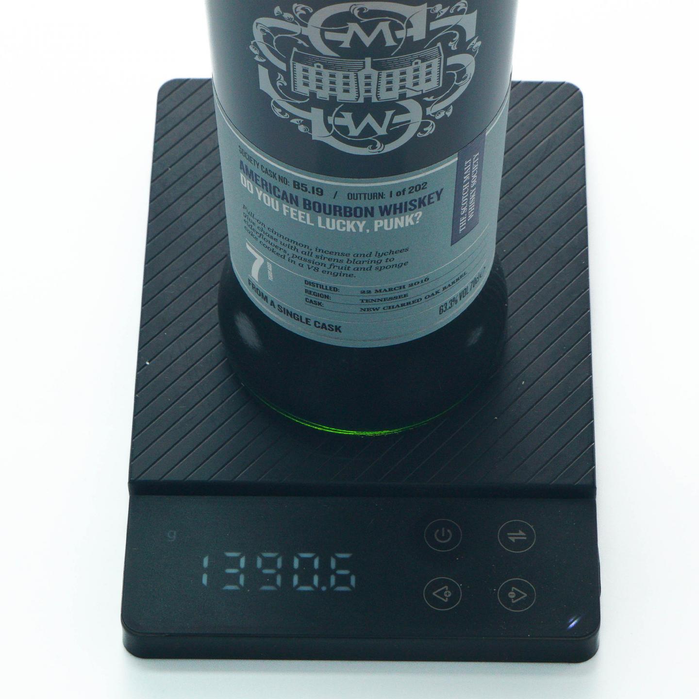 SMWS B5.19 Cascade Hollow 7年 2016 单桶 美国波本威士忌 行货