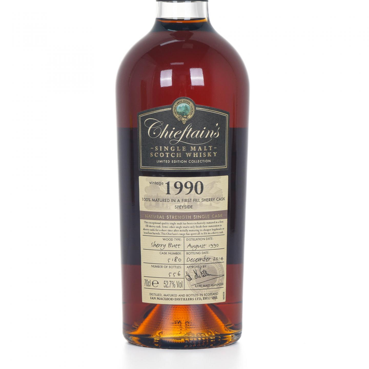 Chieftain's 老酋长 1990-2014 雪莉单桶#5180 IM