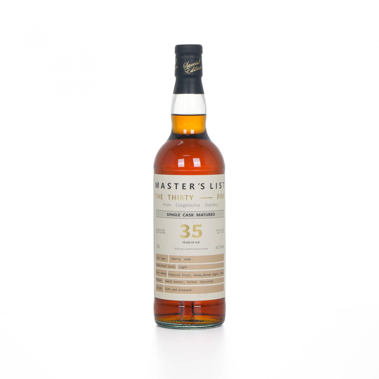 Craigellachie 克莱拉奇 35年 1985-2020 Master’s List
