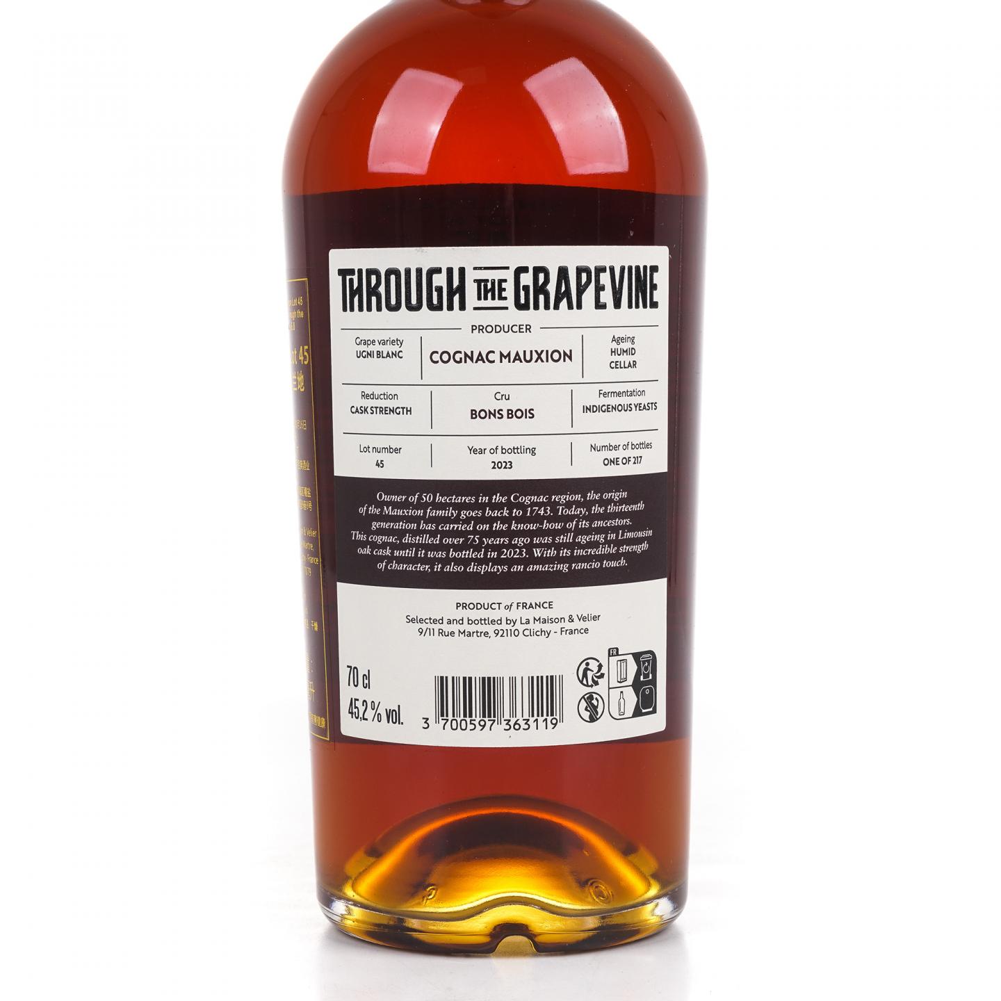 Cognac Mauxion 2023 干邑 单桶 Lot 45