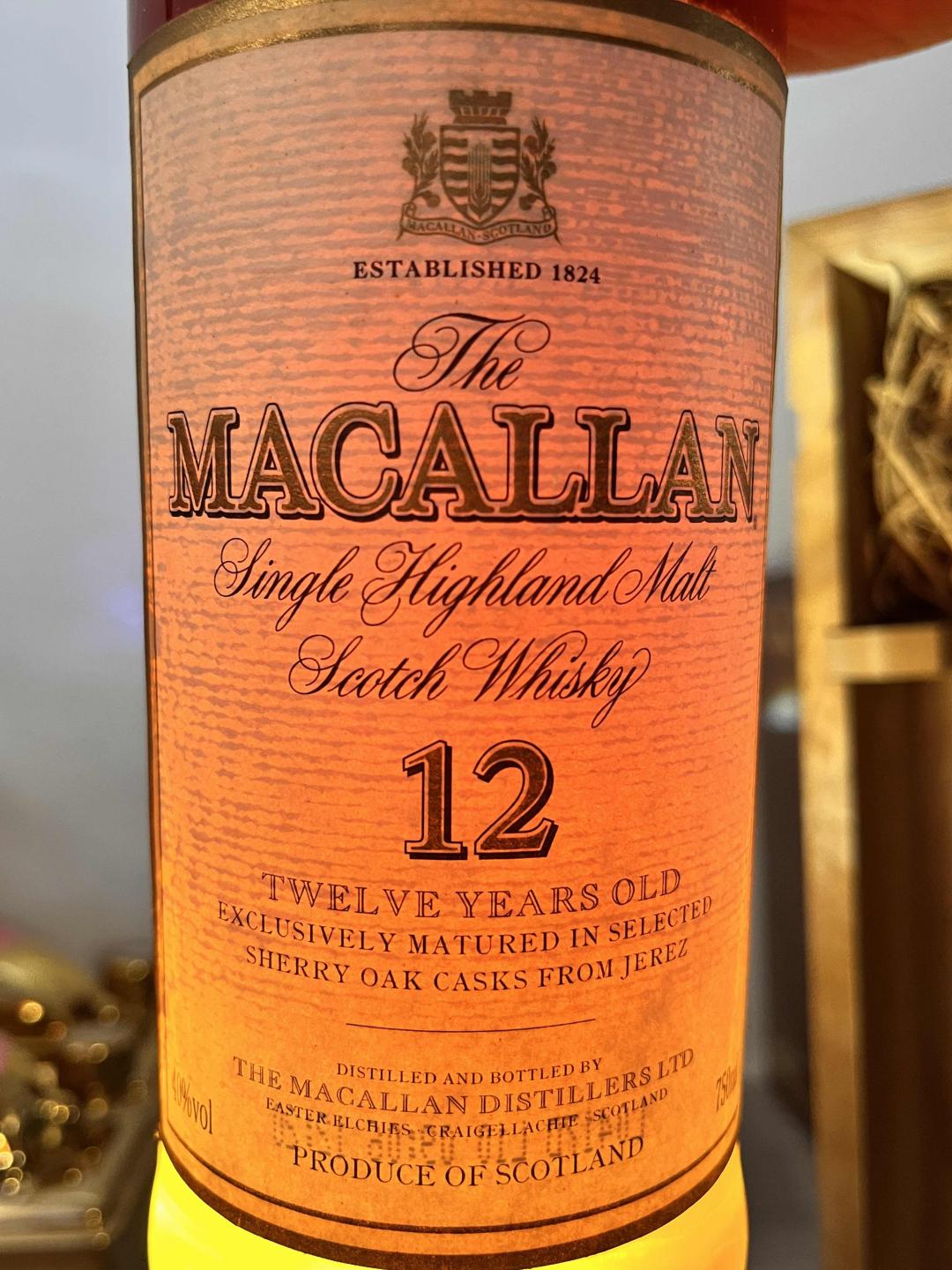 旧版麦卡伦12草写版庄园750ml