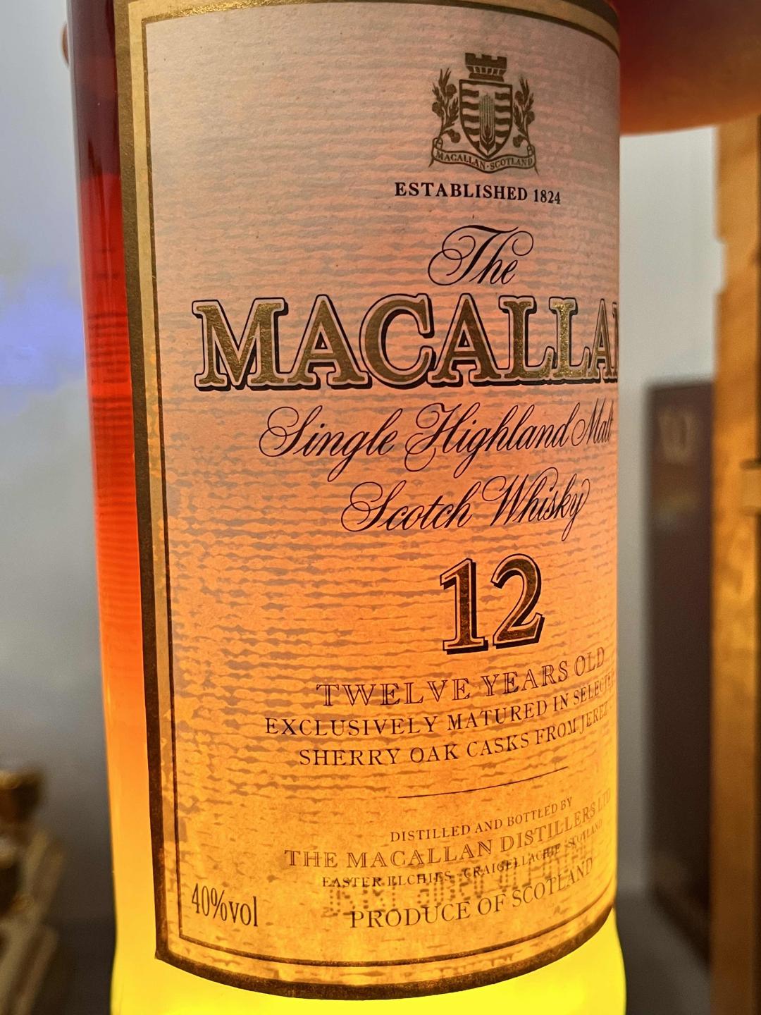 旧版麦卡伦12草写版庄园750ml