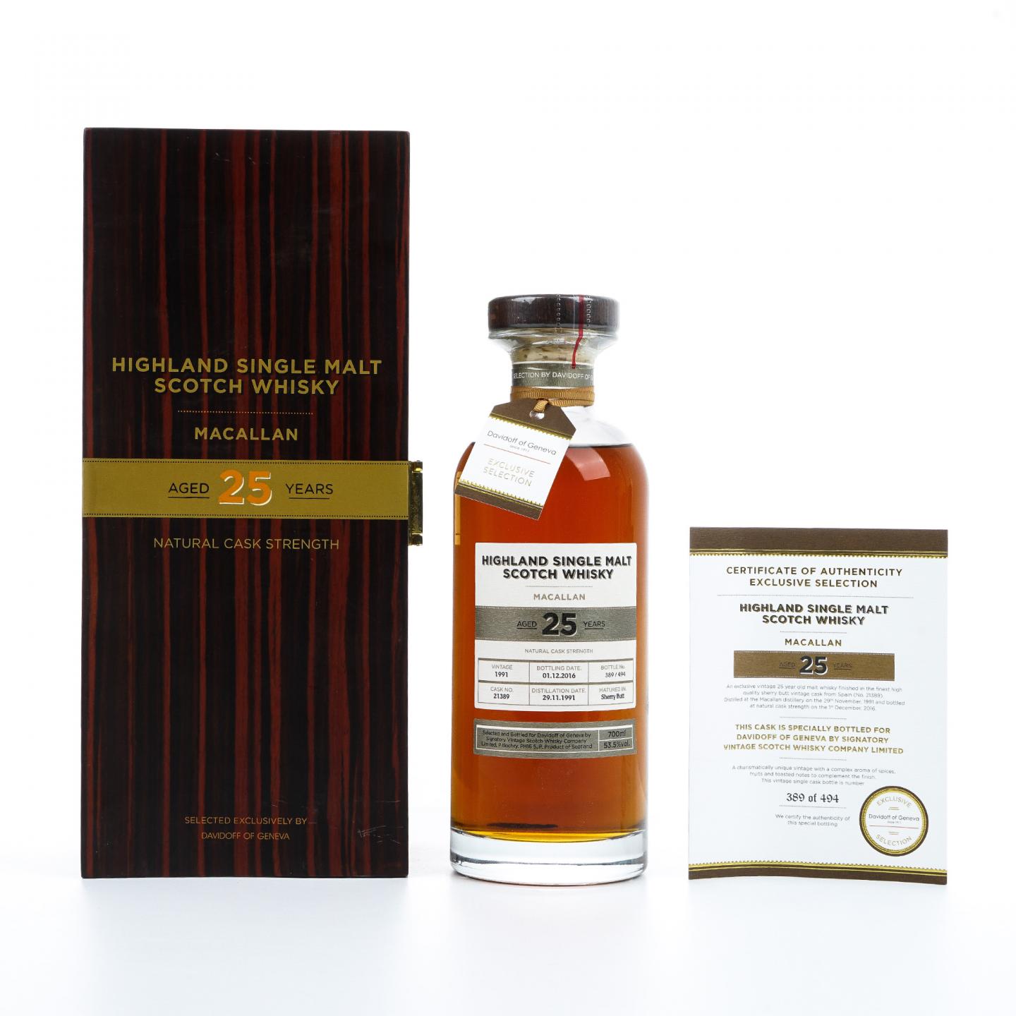 Macallan 麦卡伦 25年 1991-2016 雪莉桶#21389 SV