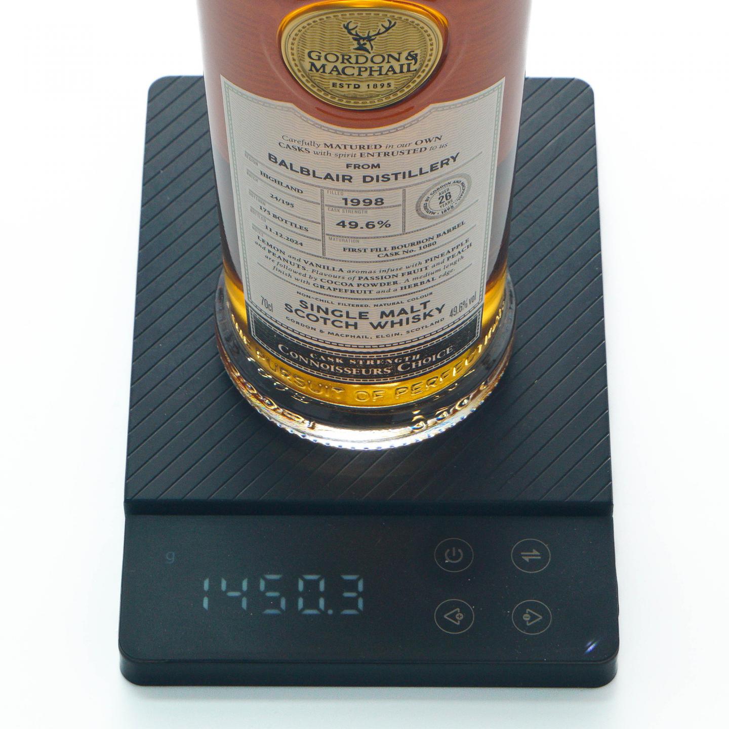 Balblair 巴布莱尔 26年 1998-2024 GM鉴赏家之选 波本桶 桶强