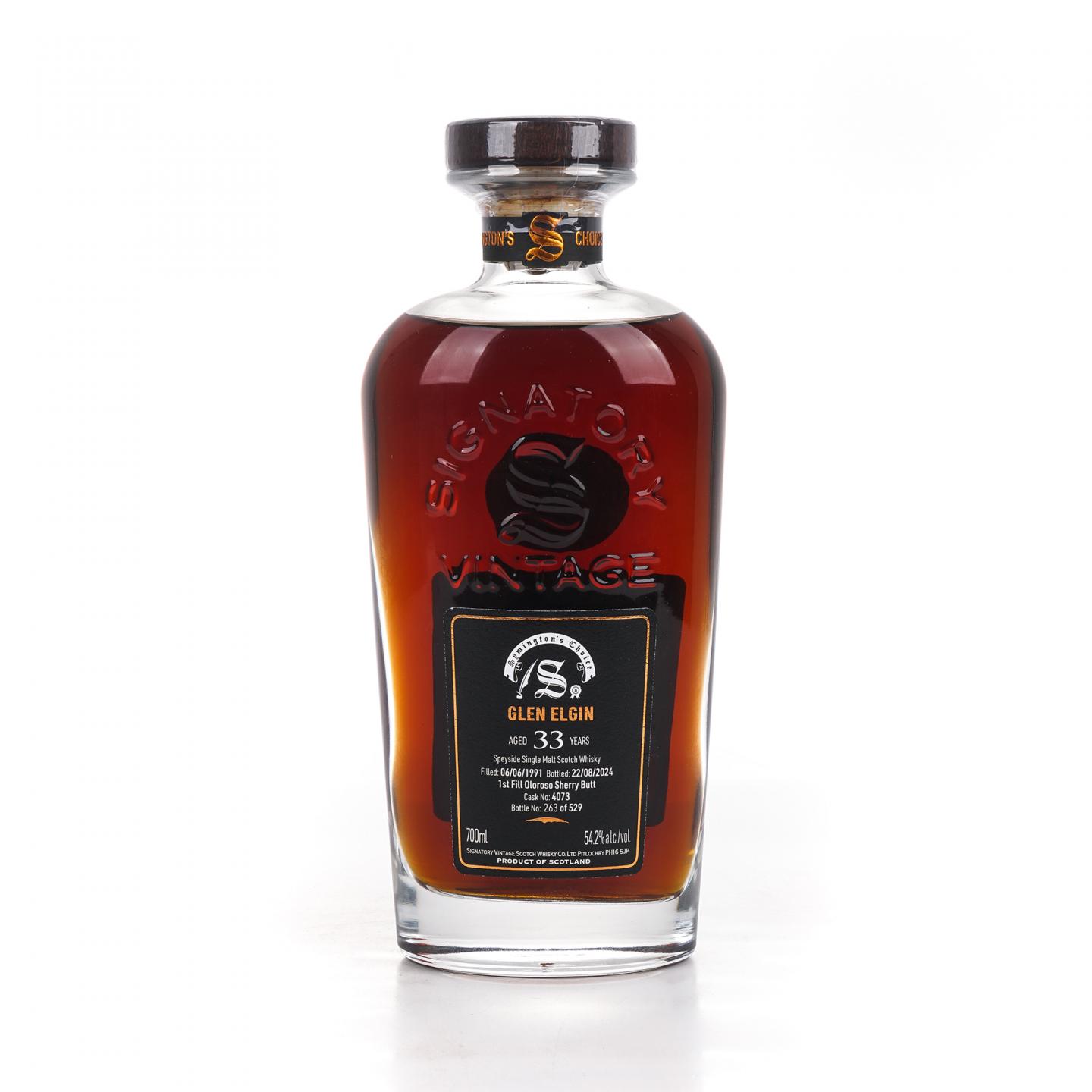 Glen Elgin 格兰爱琴 33年 1991-2024 SV 雪莉桶#4073