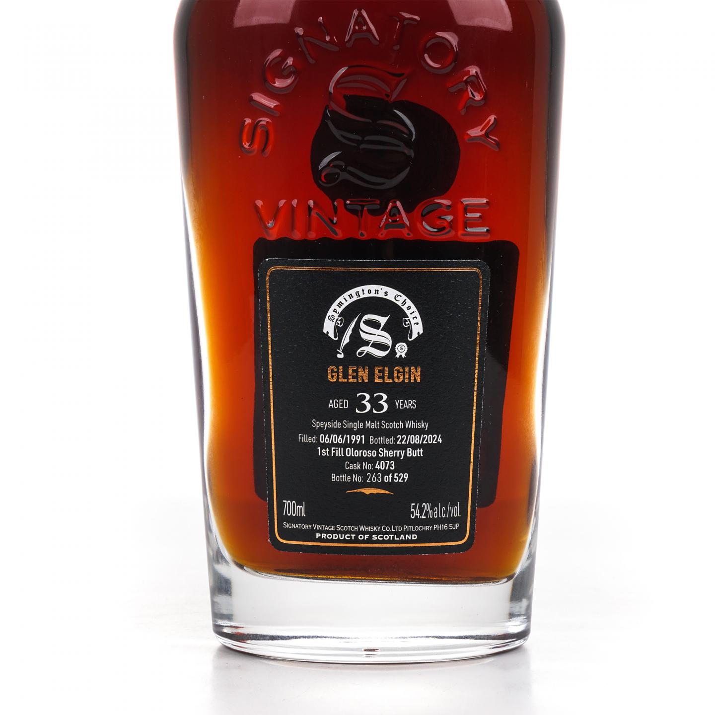 Glen Elgin 格兰爱琴 33年 1991-2024 SV 雪莉桶#4073