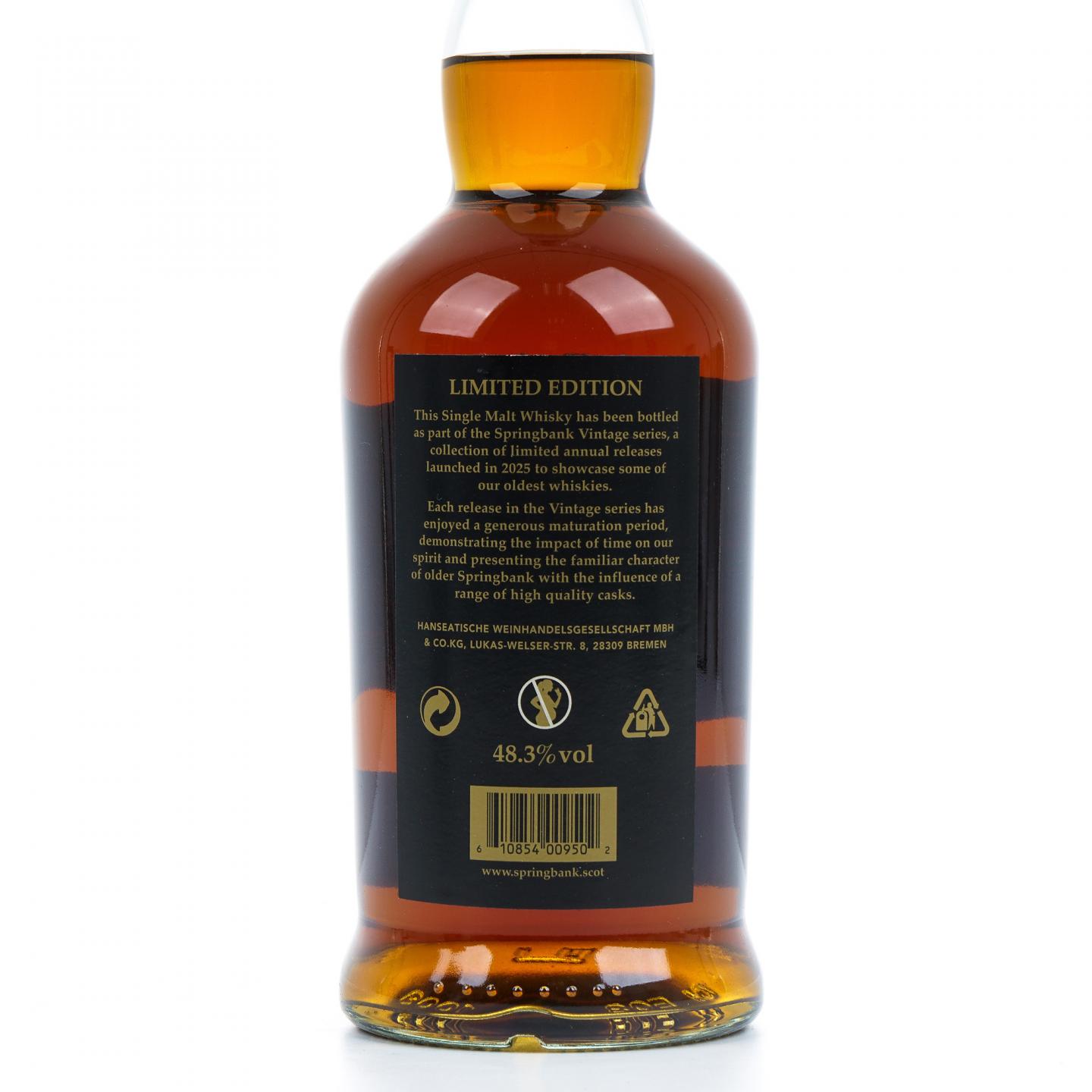 Springbank 云顶 1998-2025 Vintage 限量版