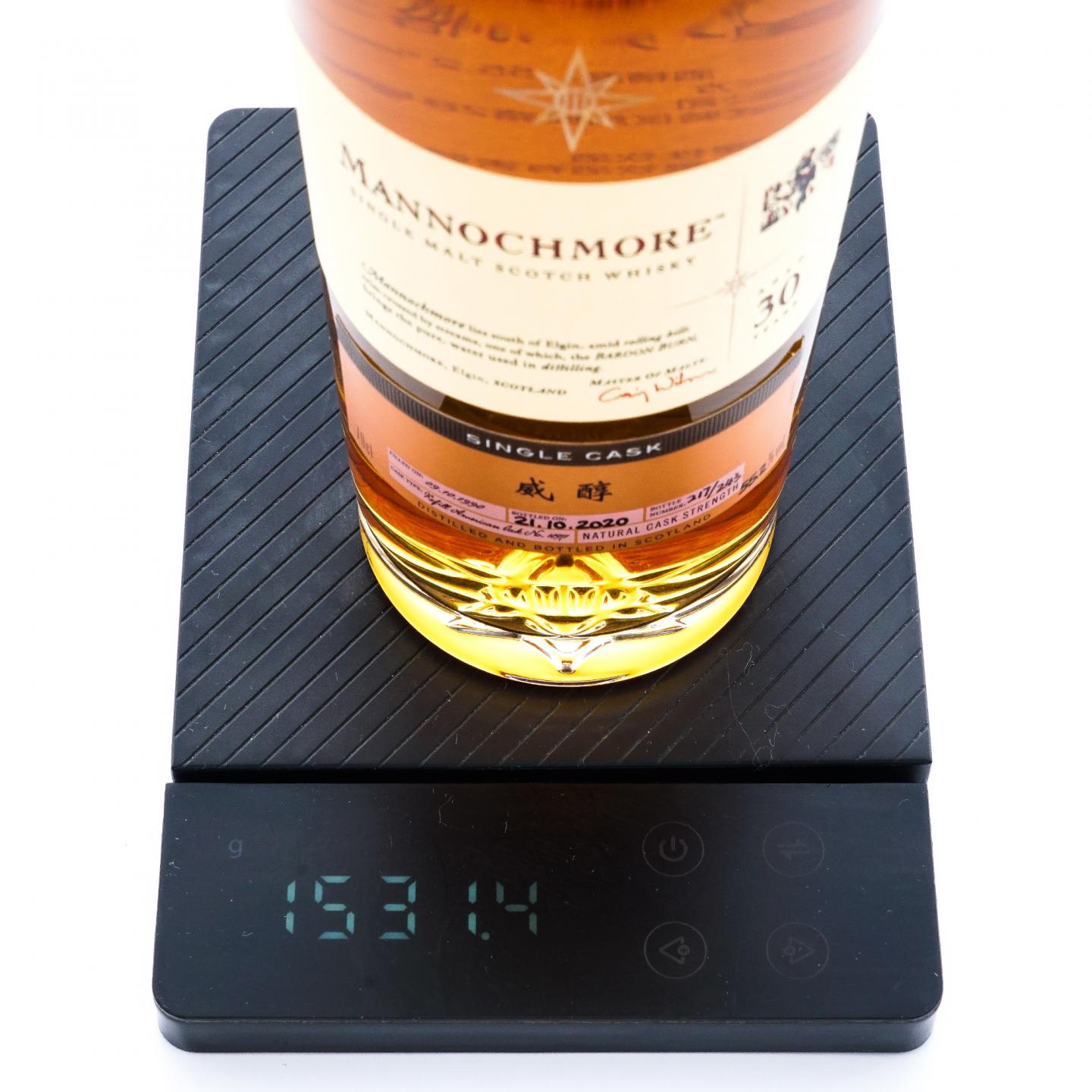 Mannochmore 曼洛克摩 30年 1990-2020 星星标 单一原桶 行货