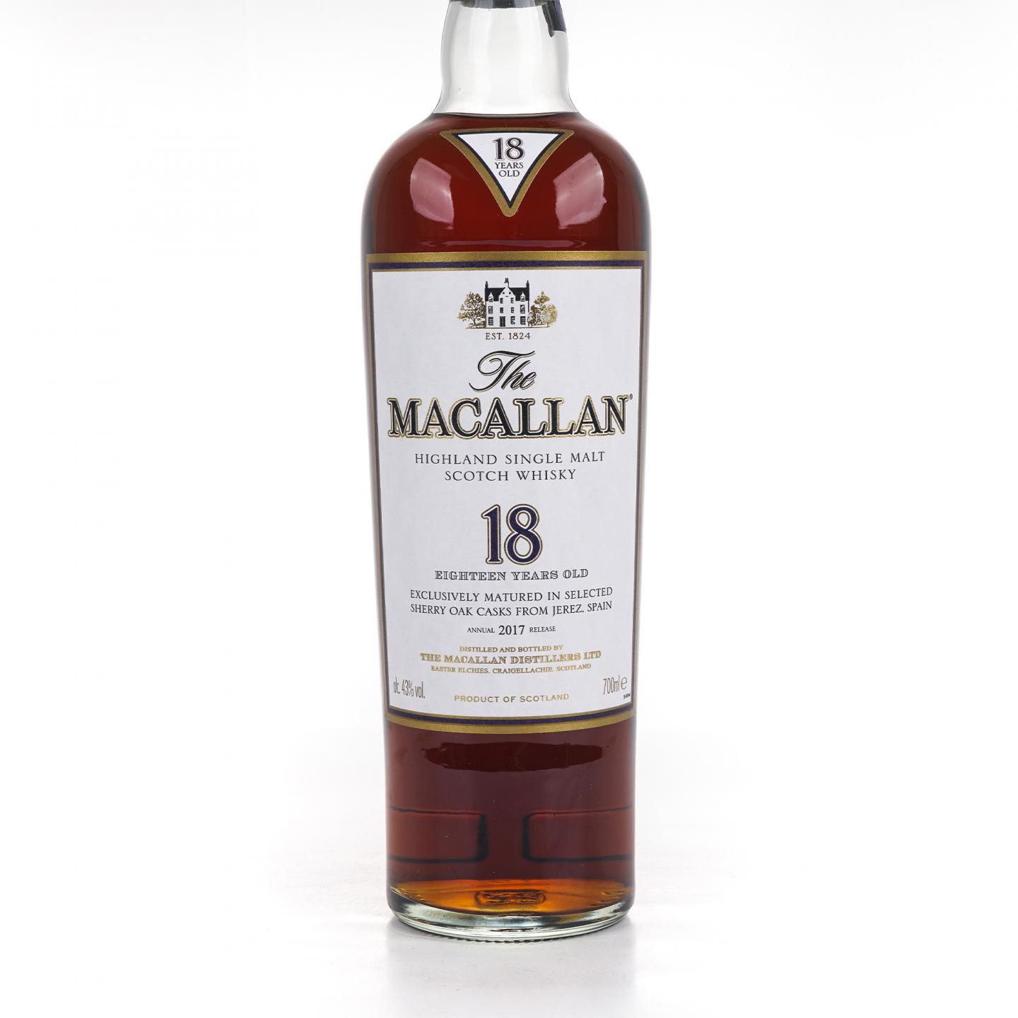 Macallan 麦卡伦 18年 2017 雪莉桶