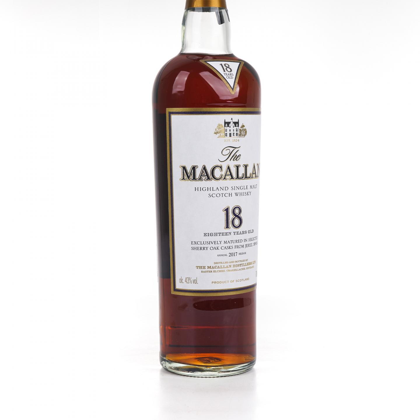 Macallan 麦卡伦 18年 2017 雪莉桶