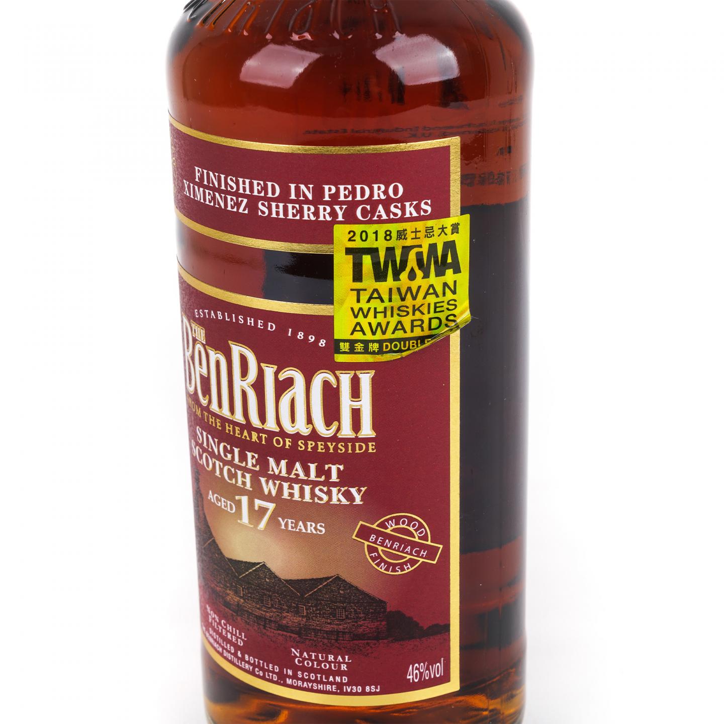 BenRiach 本利亚克 17年 2016 雪莉桶后熟