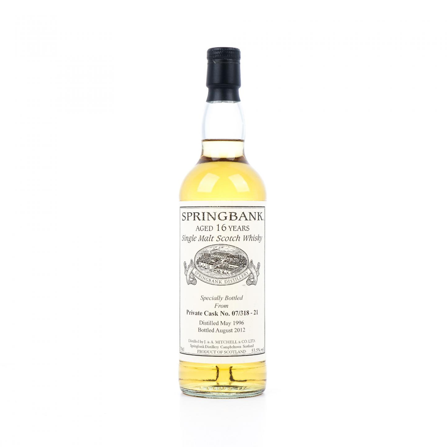 Springbank 云顶 16年 1996-2012 私人桶