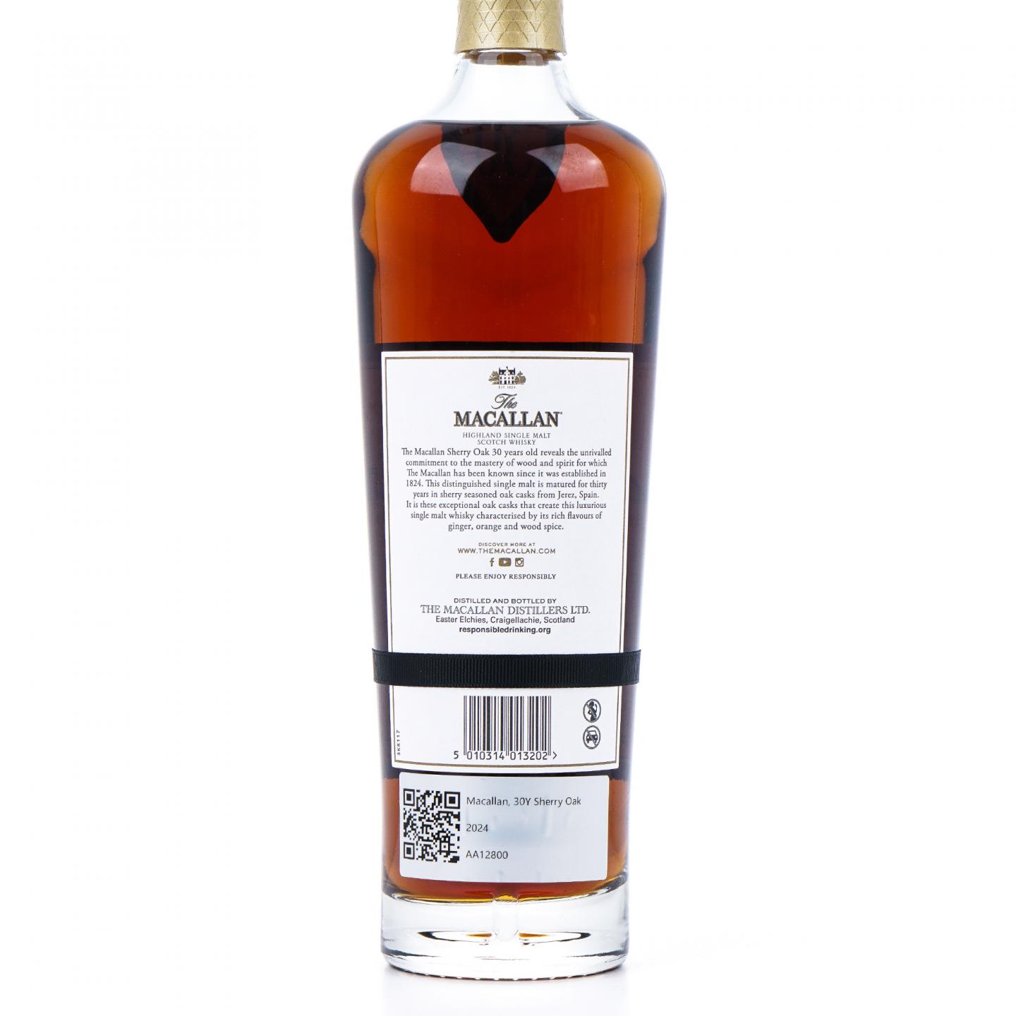 【附X光图】Macallan 麦卡伦 30年 2024 雪莉桶 黑腰带