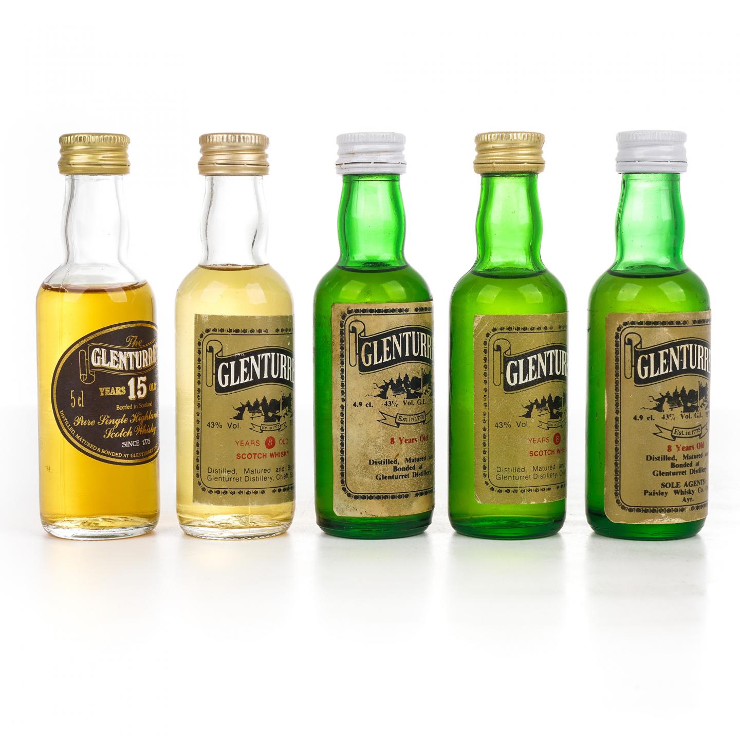 【酒版】Glenturret 格兰塔 8年/12年/15年/18年+5000 Days Old+利口酒 50ml*10支组