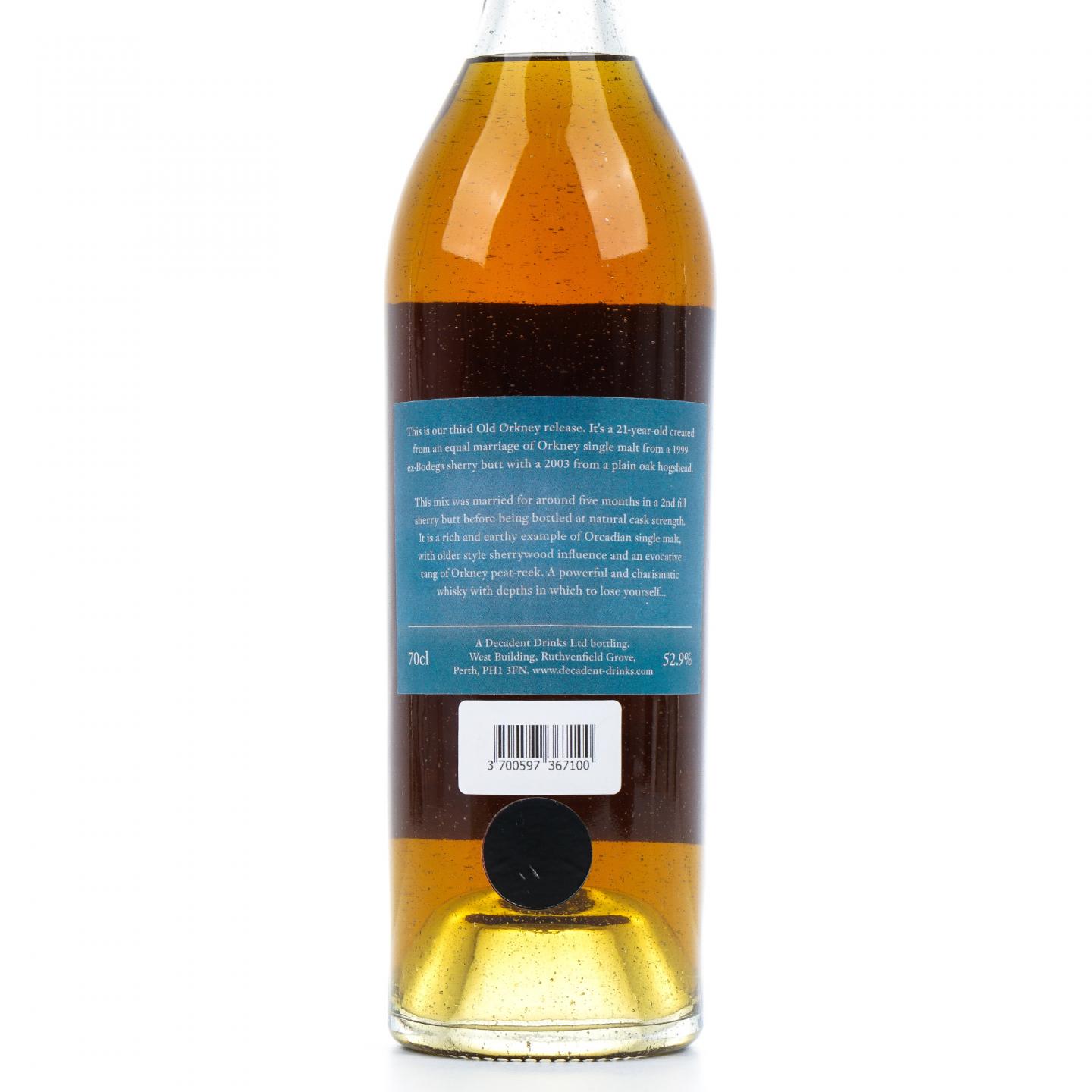 Old Orkney 21年 单一麦芽威士忌 Decadent Drinks